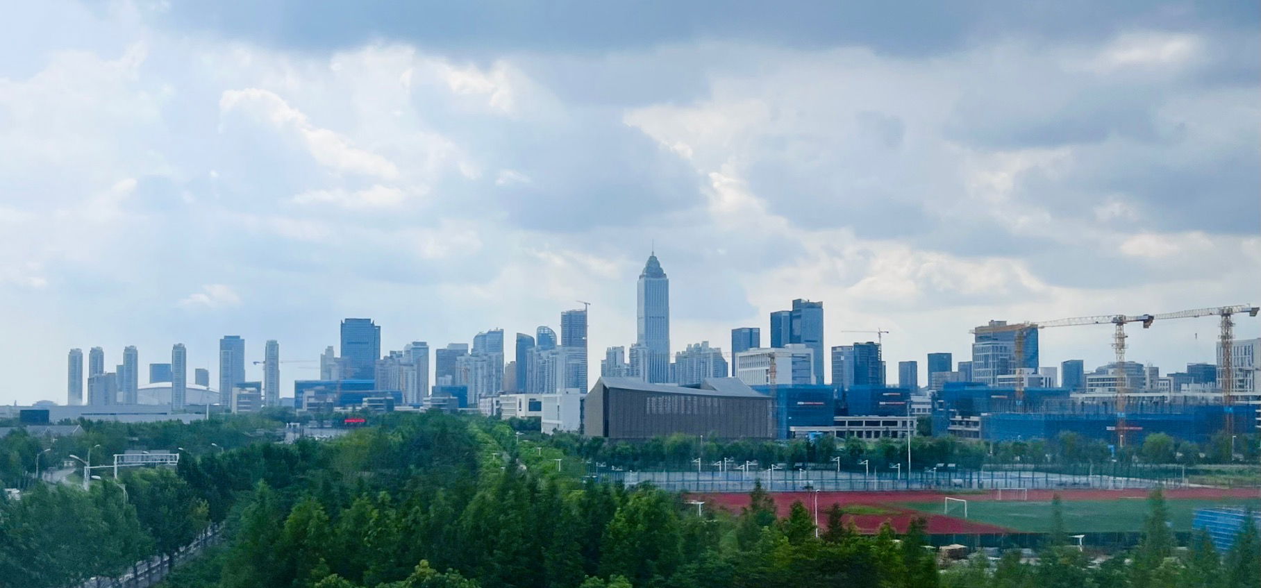 The skyline of Nantong City in July, 2022