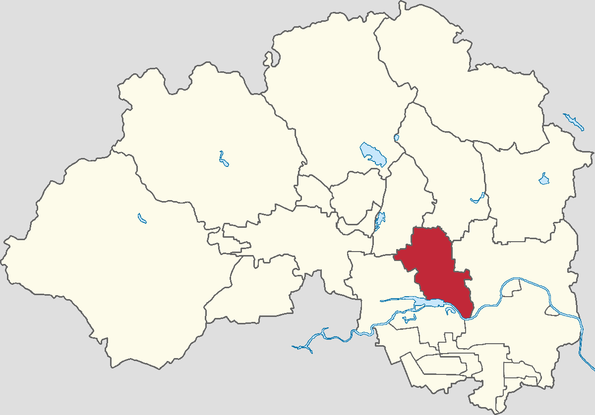 Map location of Baishan Town (highlighted) within Changping Dis…