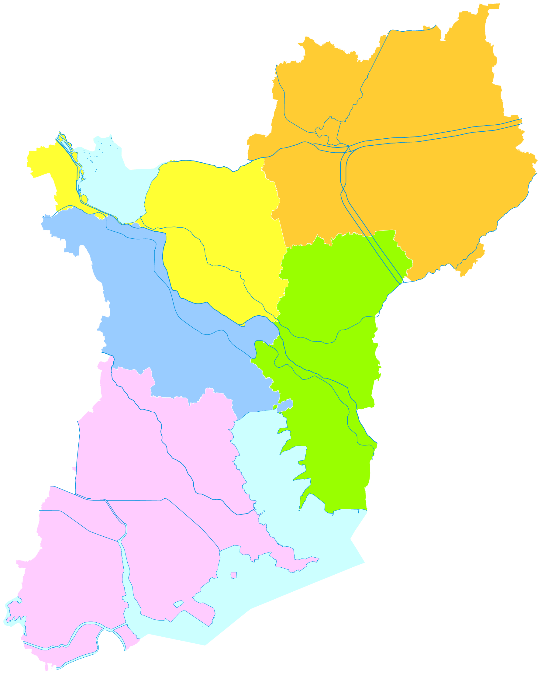 administrative divisions of Suqian City, Jiangsu, China