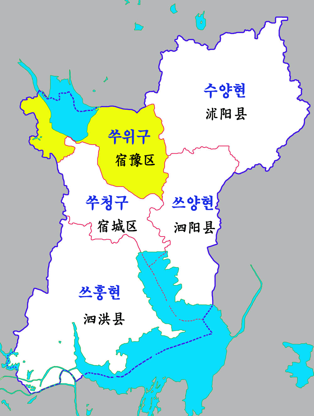 쑤첸시 현급구역