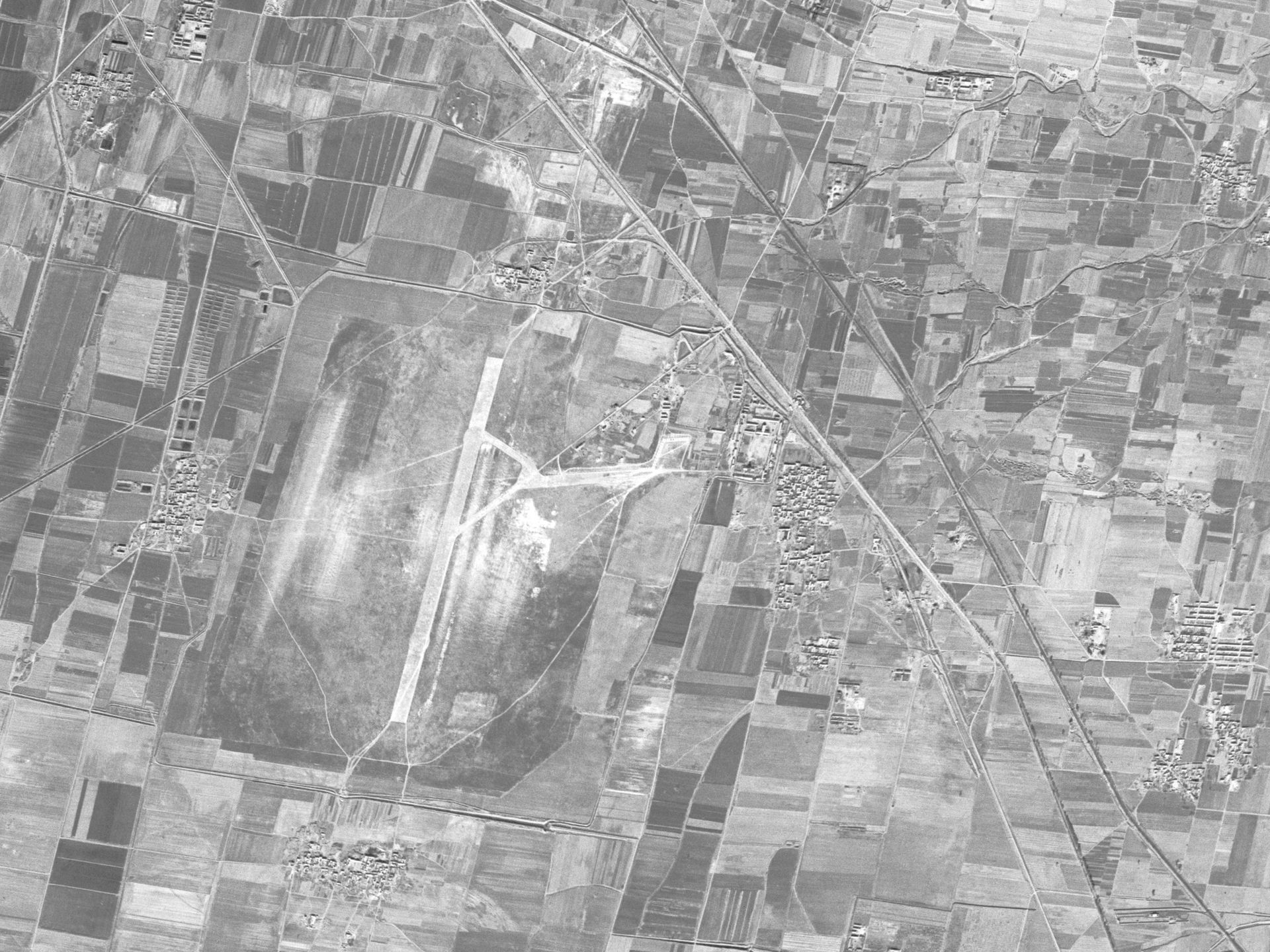 Taiyuan Airport Satellite Image in 1968