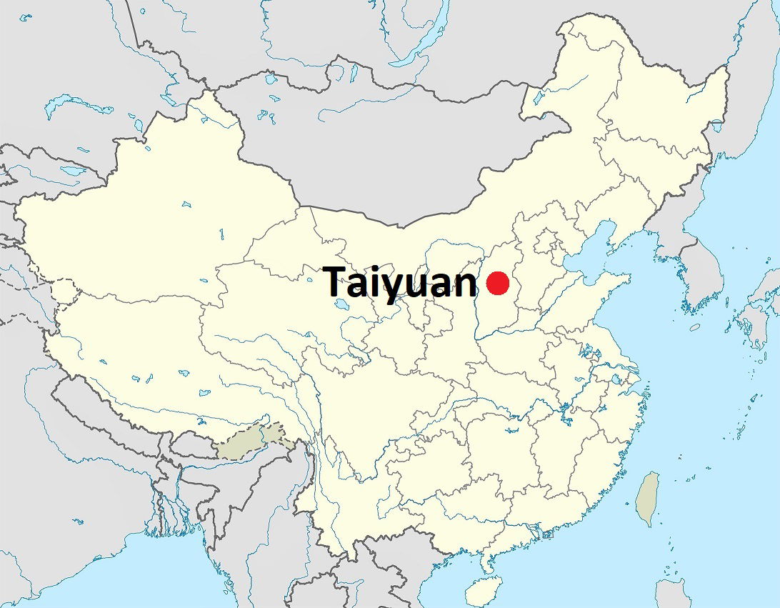 Location MAP Taiyuan City in Shanxi Province, China. Based on a…