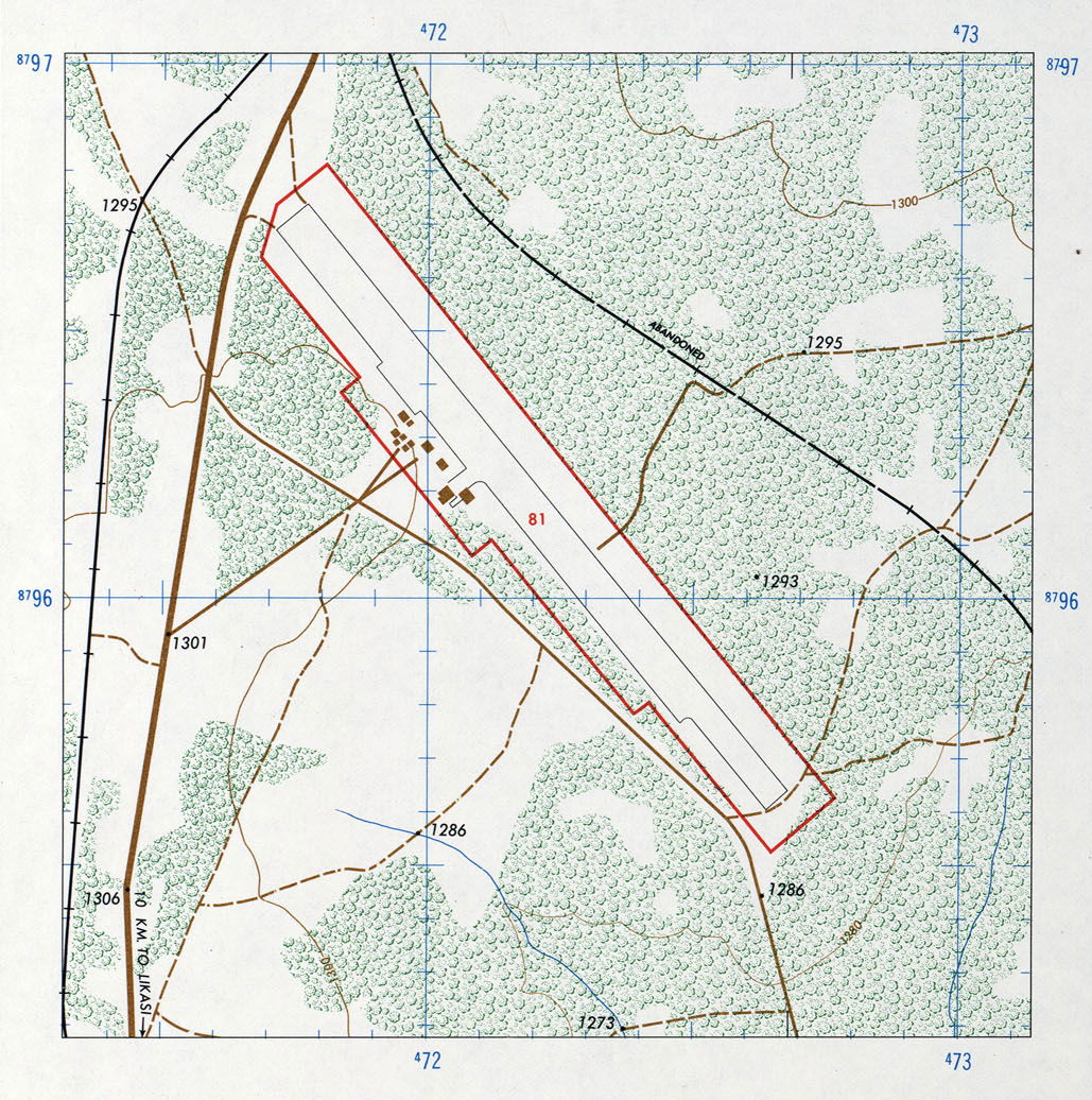 Map of city of Likasi, Zaire (now Democratic Republic of the Co…