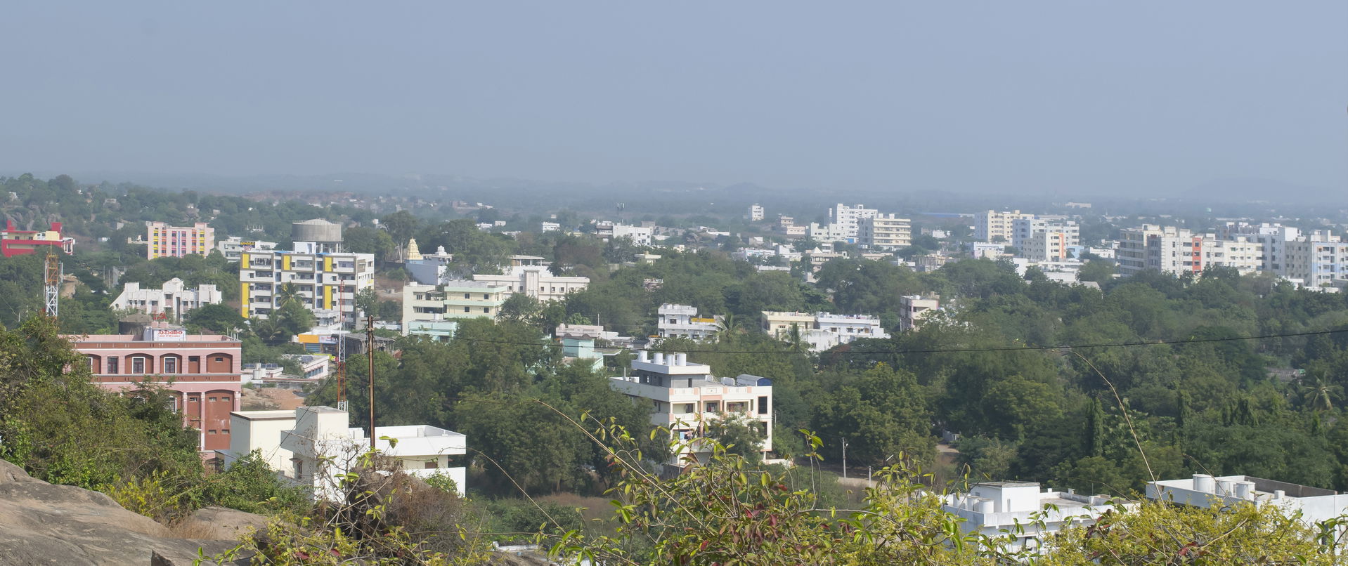 Khammam town as seen from Narasimha swamy hill