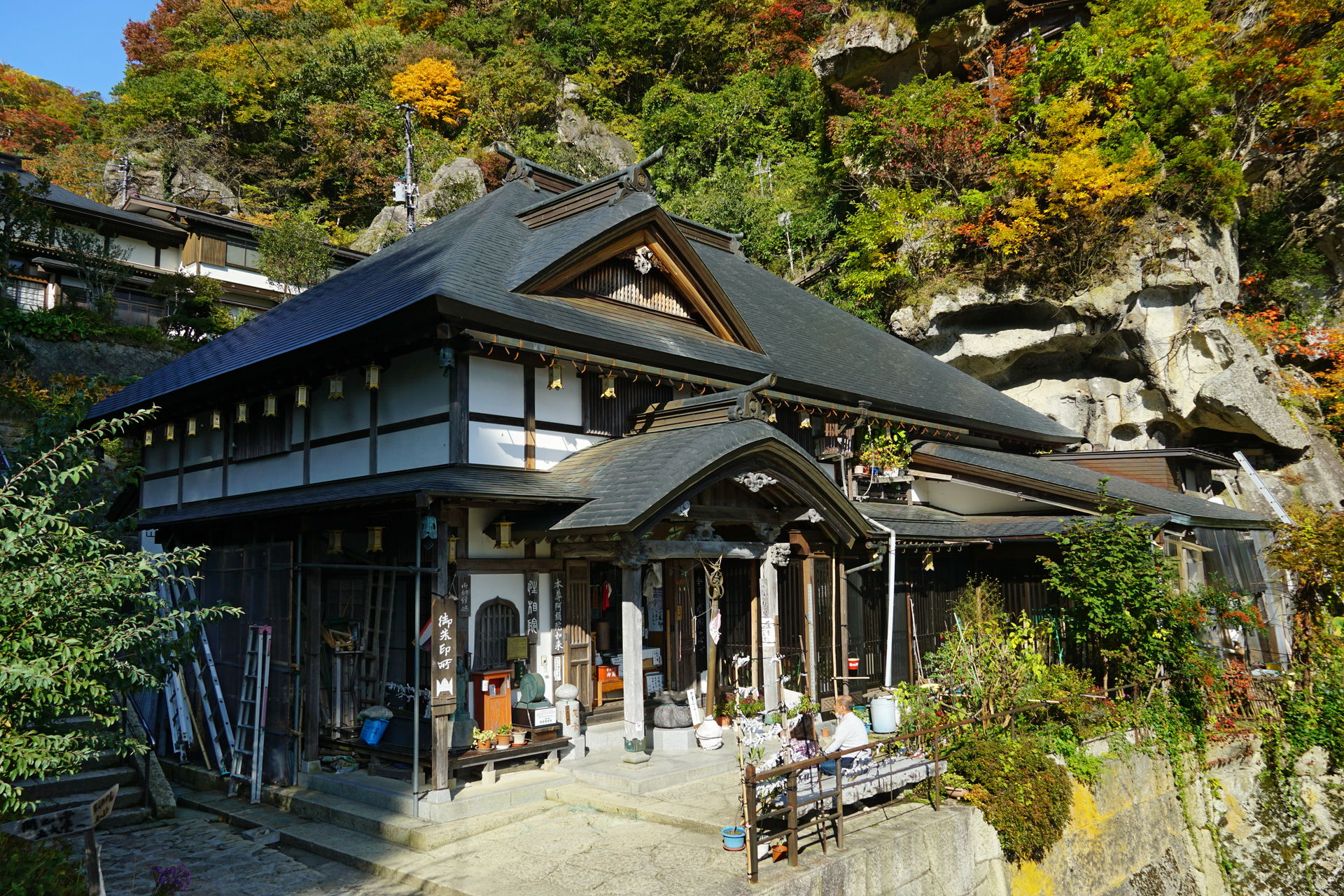 At Yama-dera in Yamagata, Yamagata prefecture, Japan