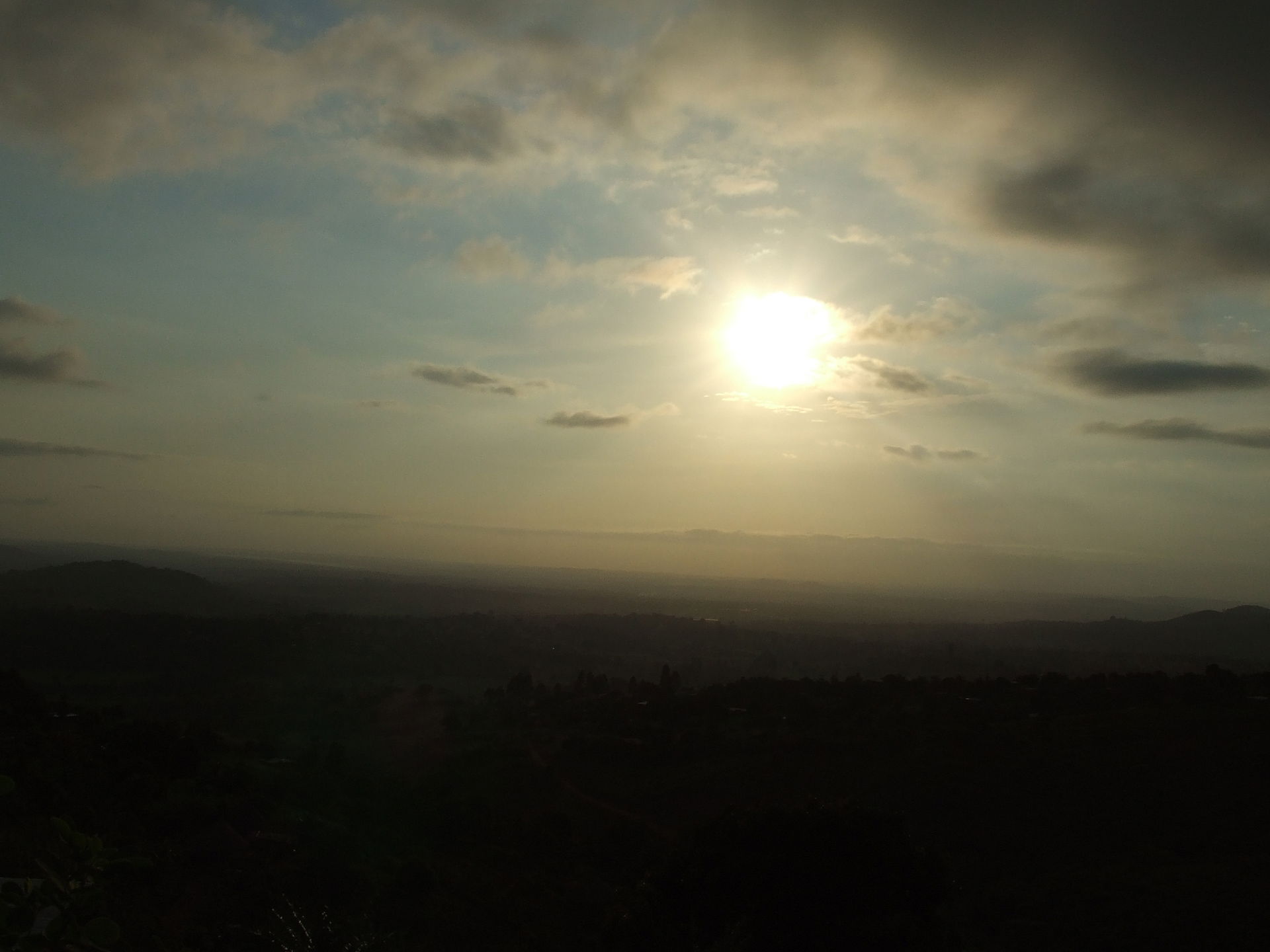 A winter sunrise over Thohoyandou