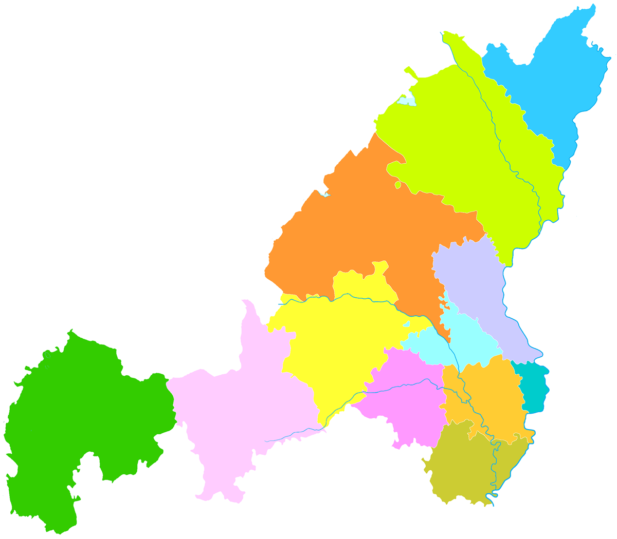 administrative division of Yulin City, Shaanxi, China