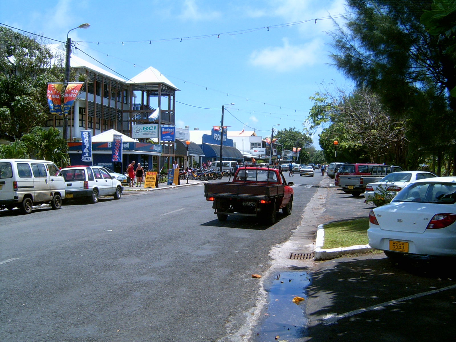 Main street of Avarua, the capital of Rarotonga.