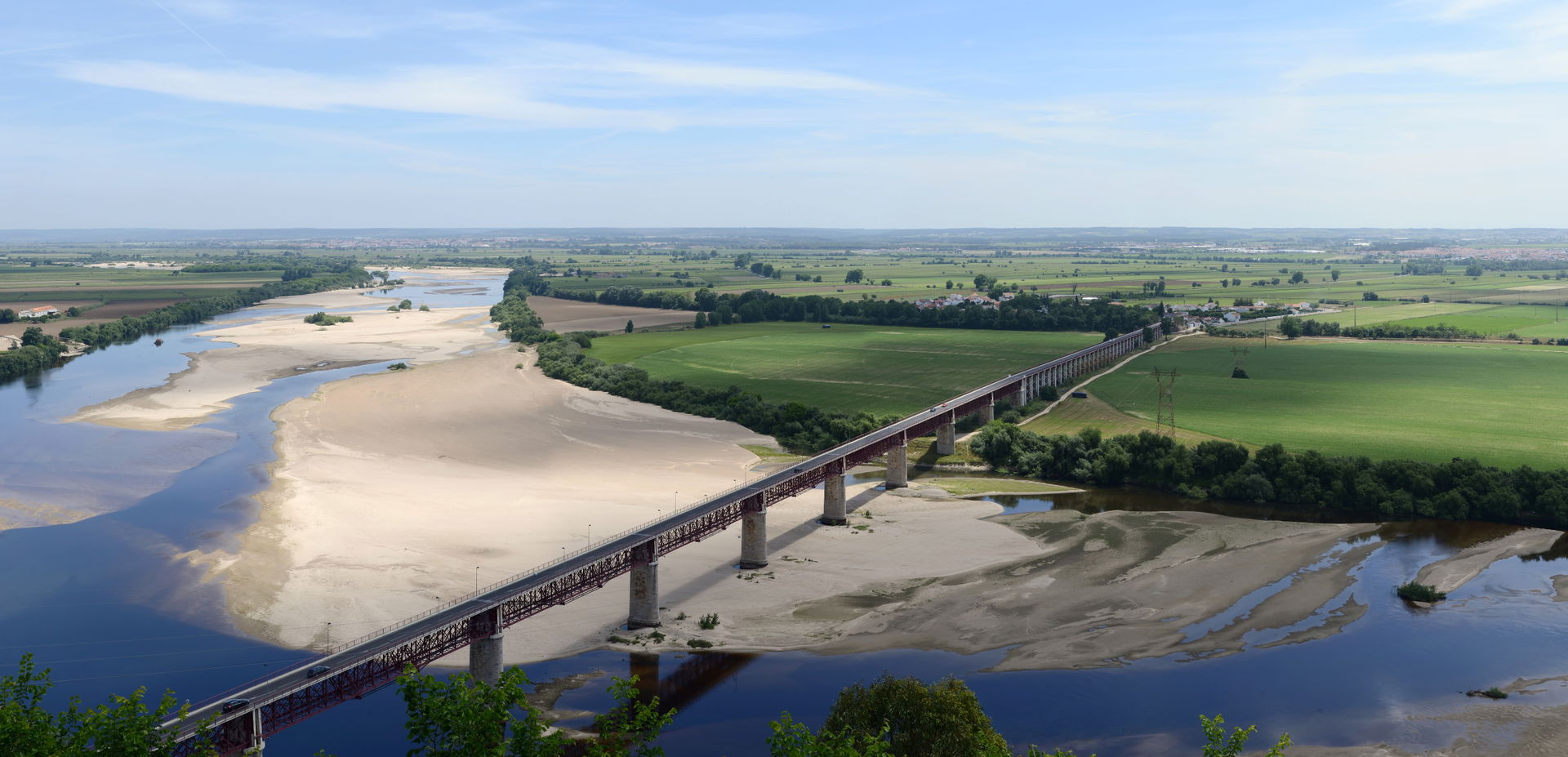 View of the Tagus River from Portas do Sol, Santarém, Portugal