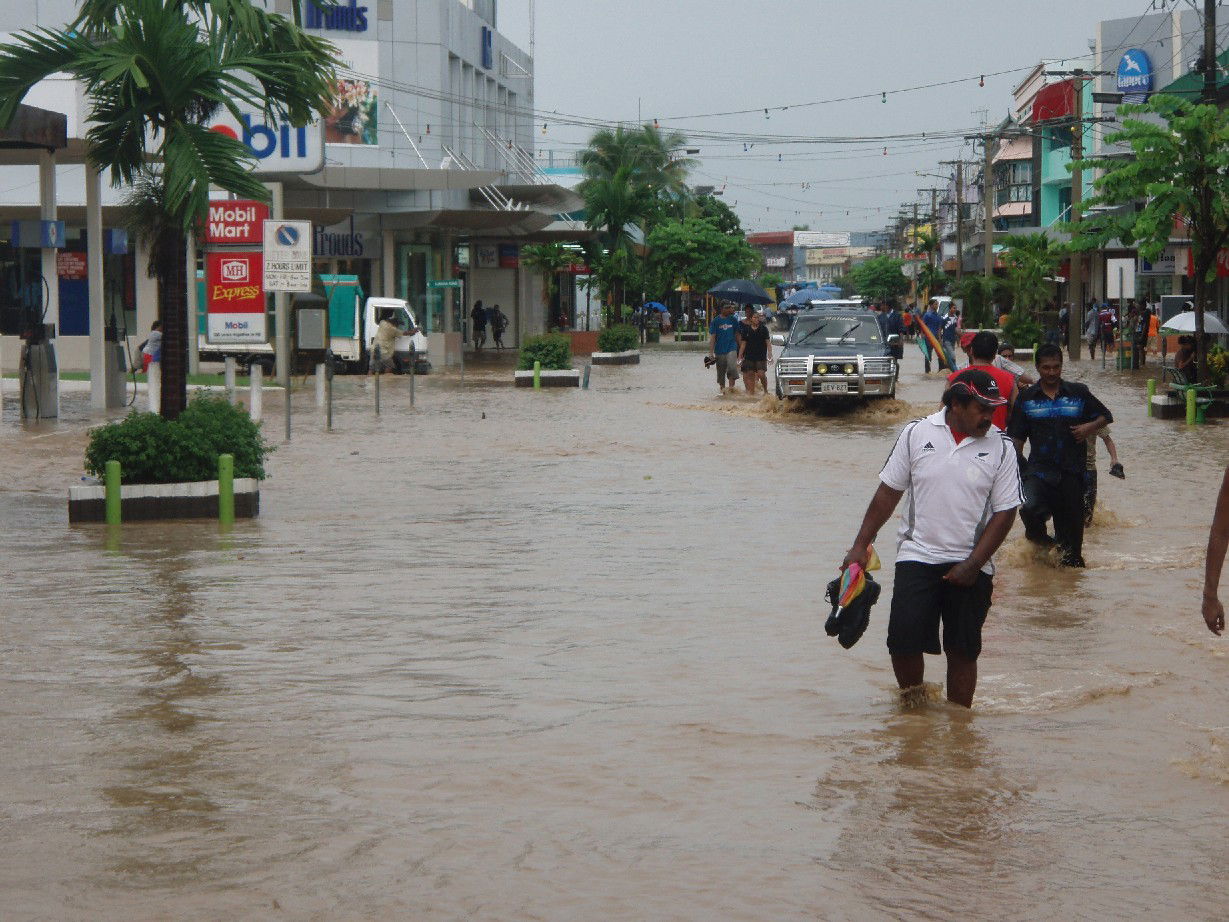 The Streets of Nadi gets flooded after heavy rainfall