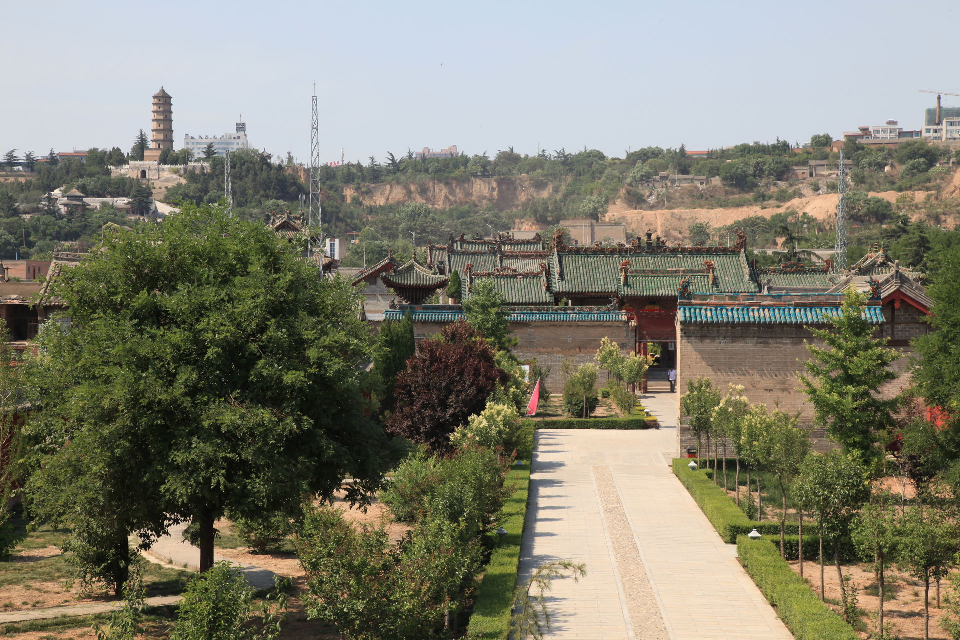 Overview on the Citygod temple. Hancheng, Shaanxi.