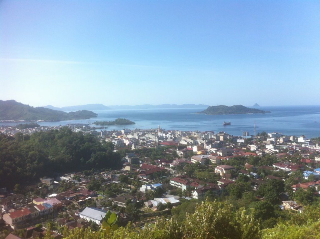 Pemandangan kota dari puncak bukit