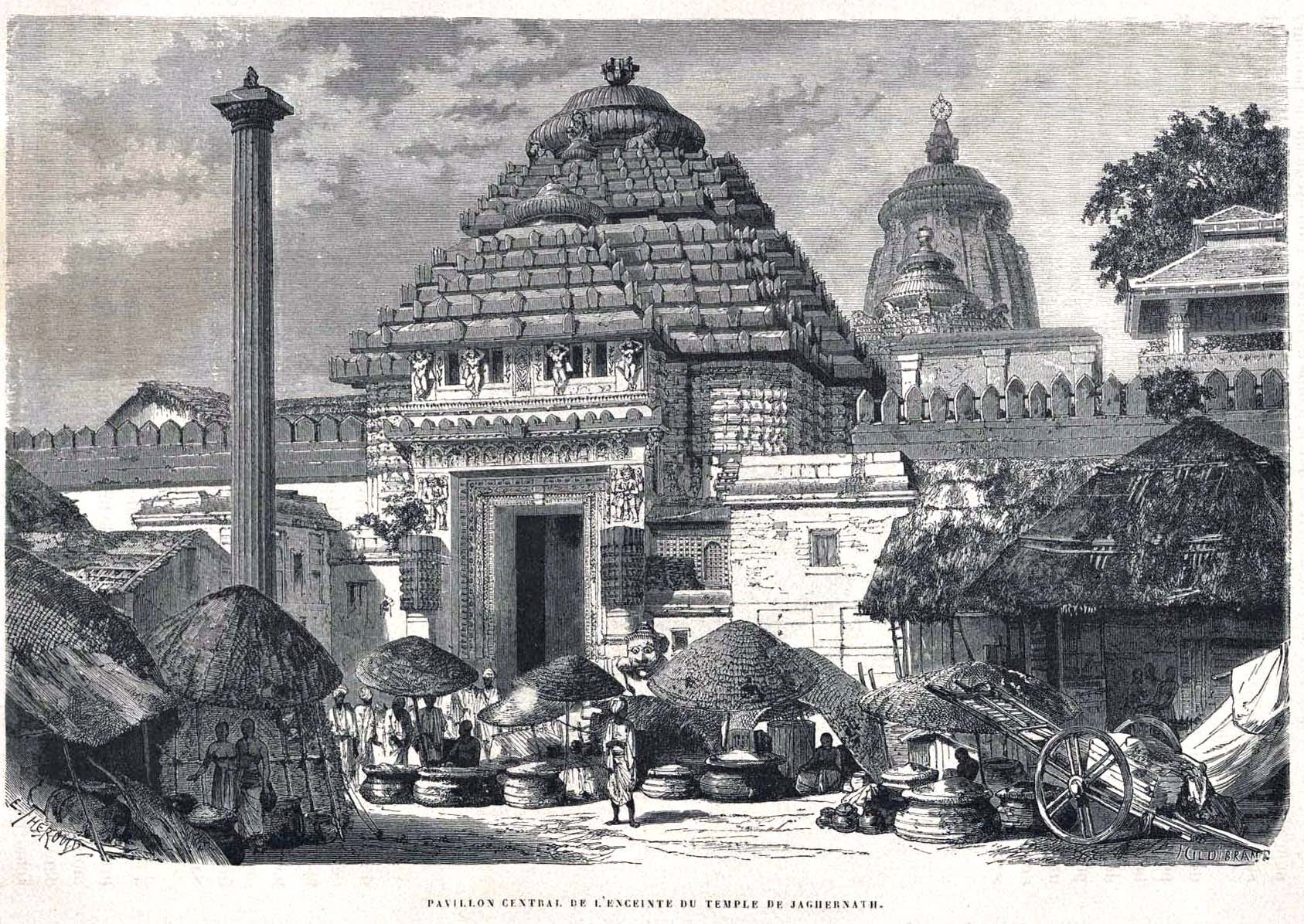 Puri Temple drawing from the book 'LINDE DES RAJAHS Voyage Dans…