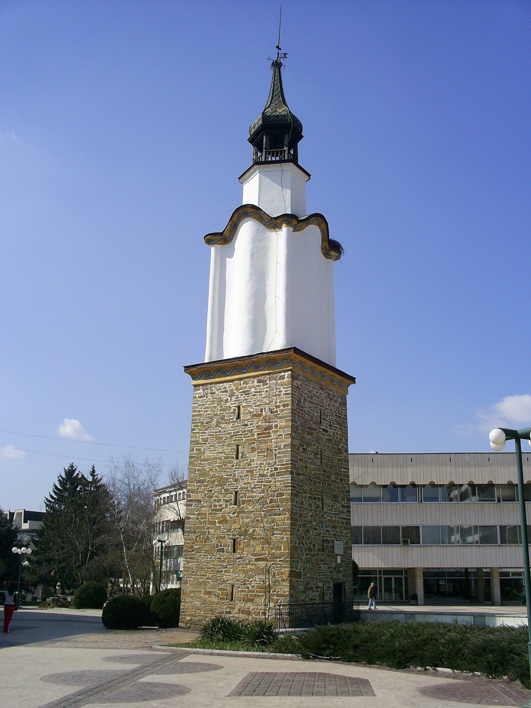 The clock tower in Botevgrad, Bulgaria. One of the 100 National…