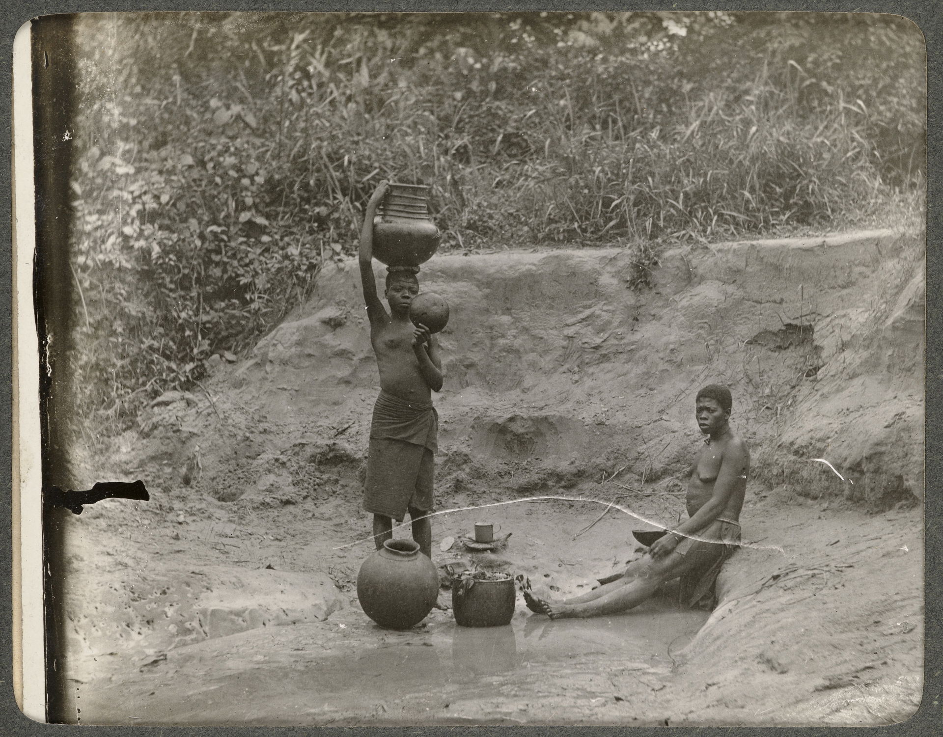 Water carriers at Lusambo
Hand-written caption: 'Water carriers…