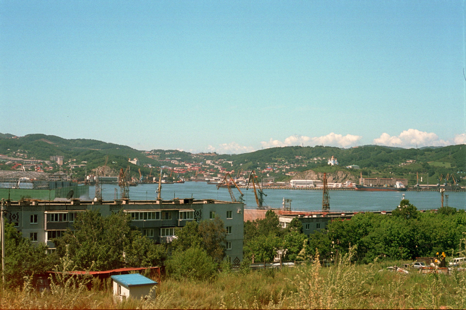 Central part of city and port of Nakhodka, former passenger ter…