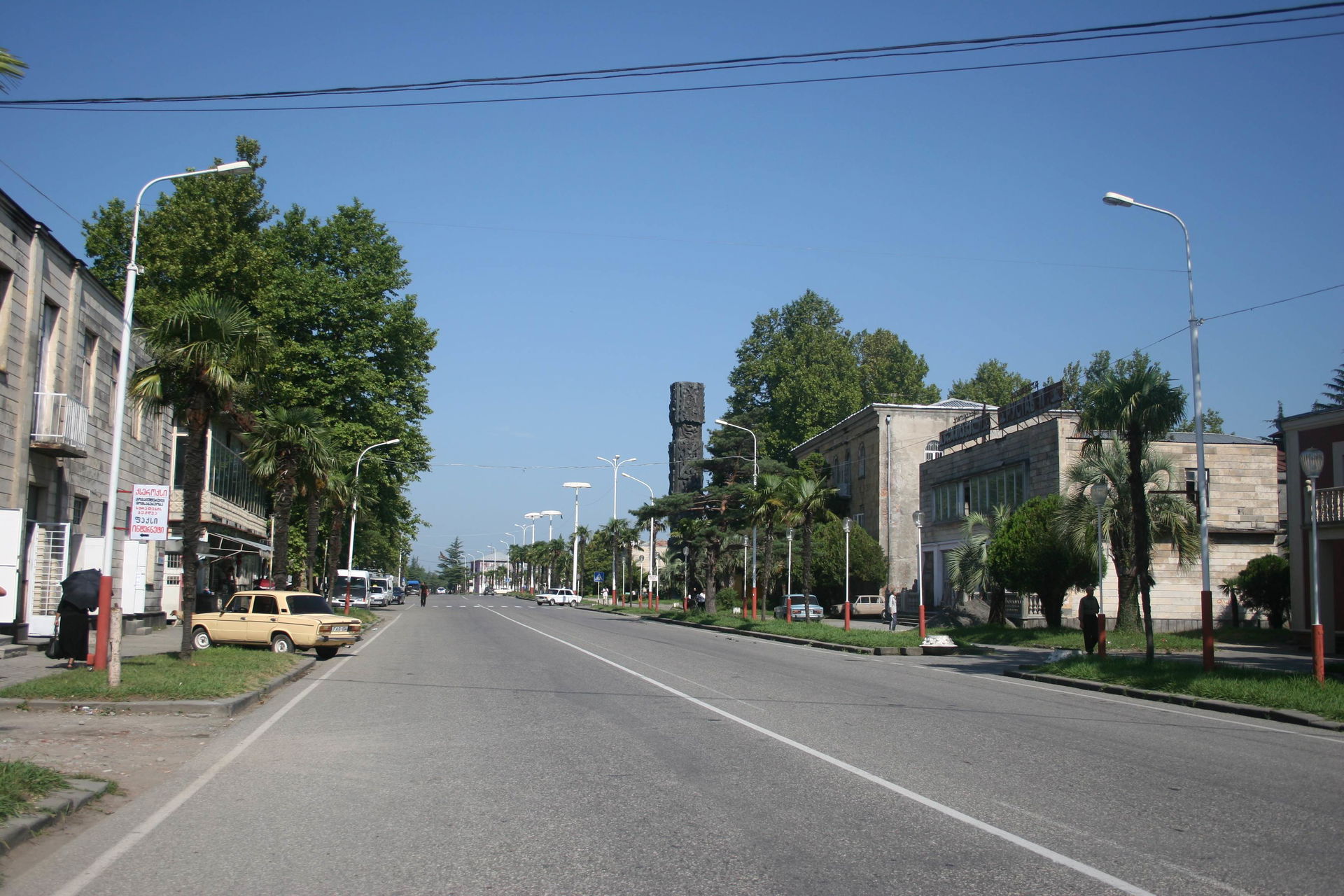 Main thoroughfare of Abasha, Georgia
