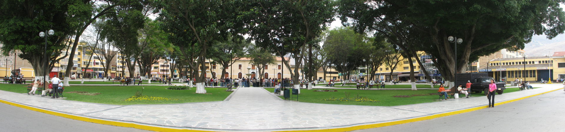Central plaza in Huánuco/Huánuco/Huánuco, Peru.