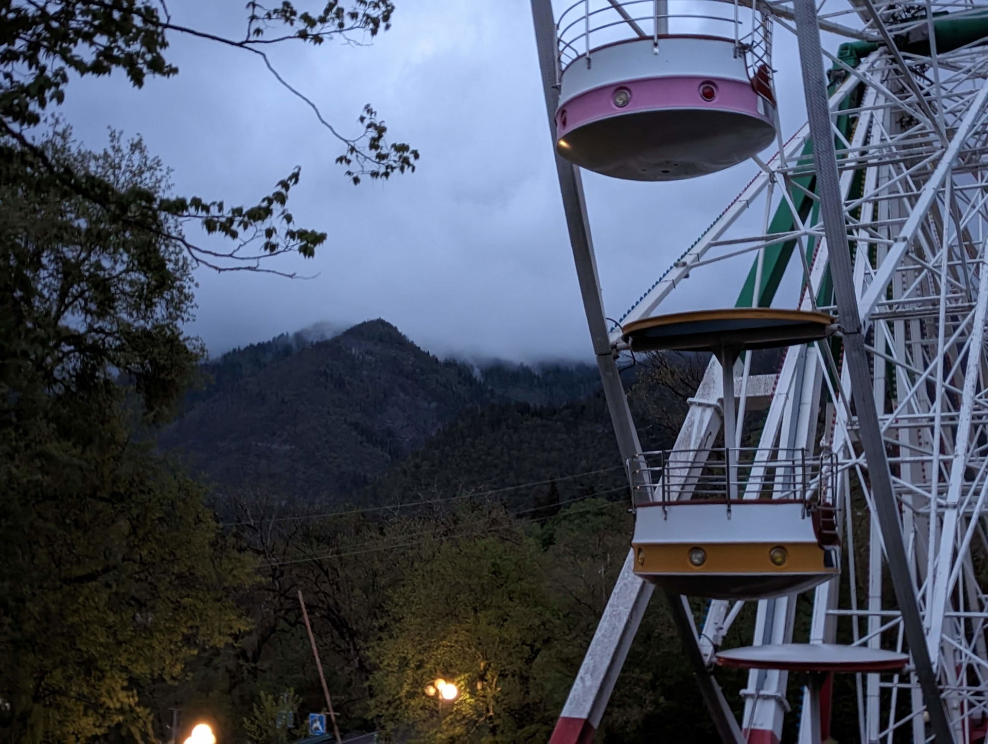 A ferris wheel on Borjomi Plateau, located in the mountains abo…