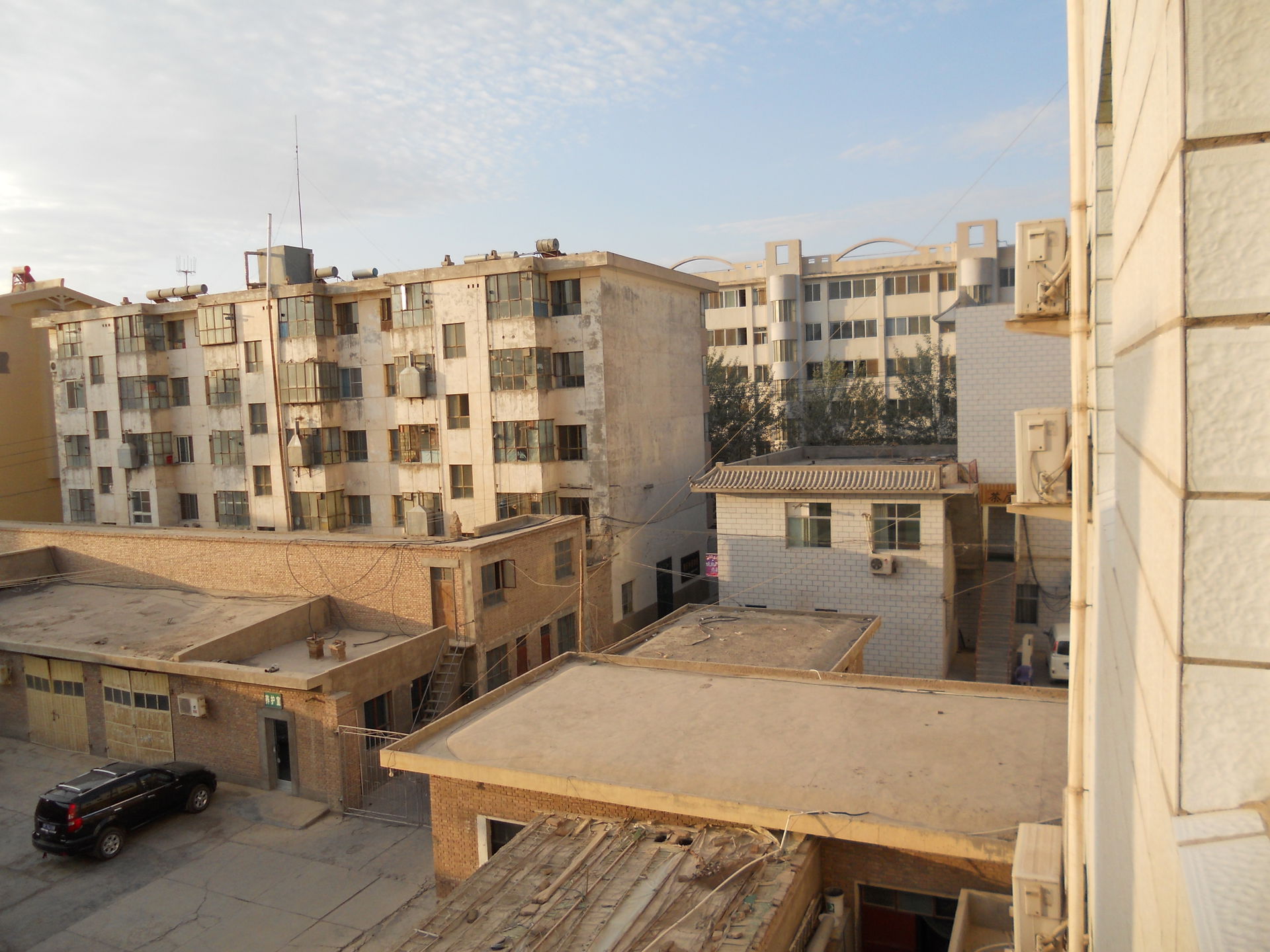 The view from my room at the Yang Guan Hotel, Dunhuang, Gansu, …