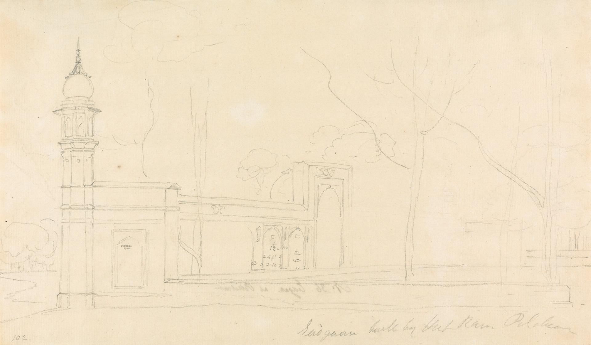 Inscribed in lower right: "[...] built by [...]"; center: [meas…