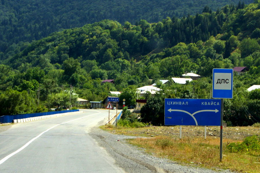 One of the few main junctions in the Transkam Highway through S…