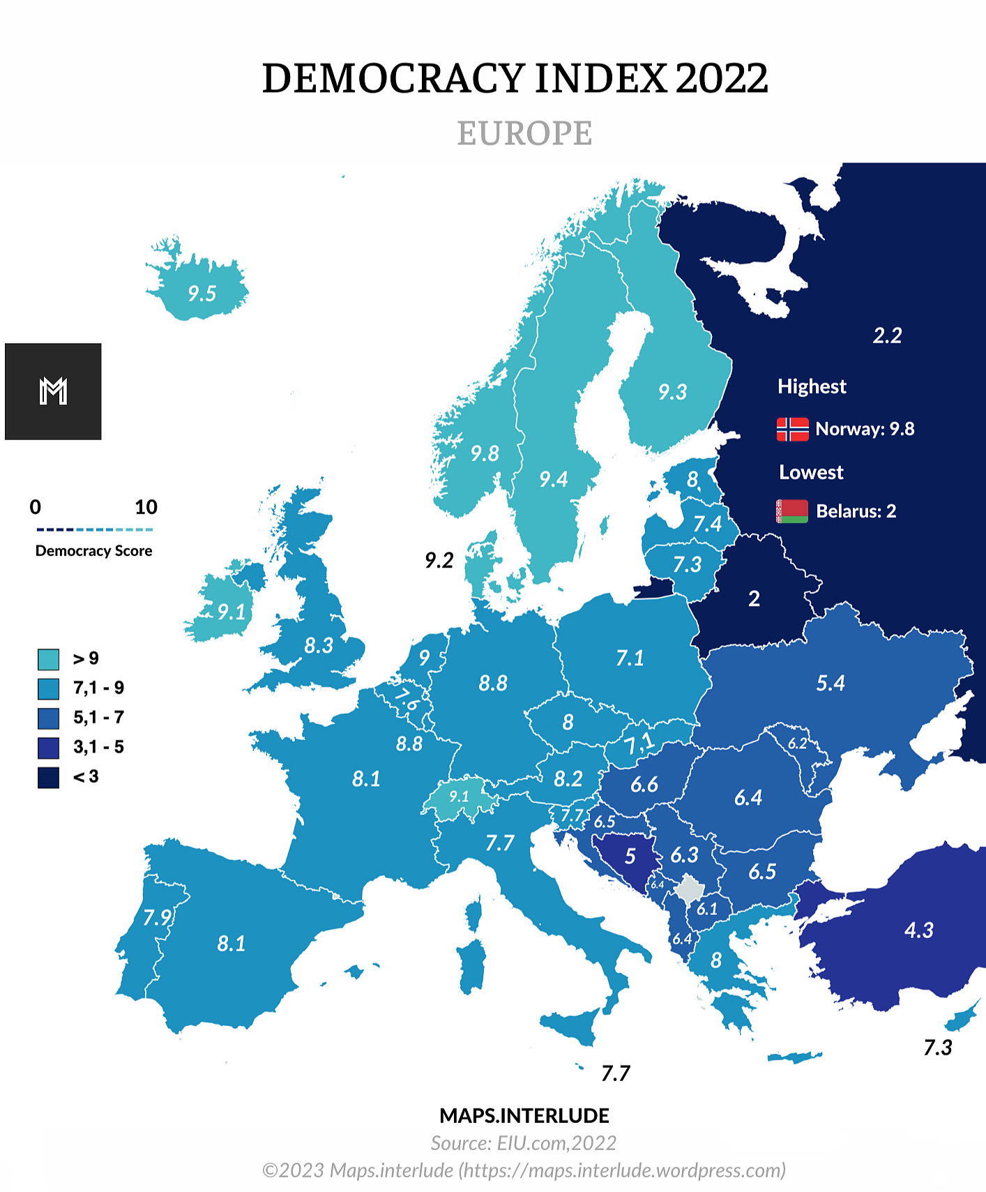 Democracy index 2022