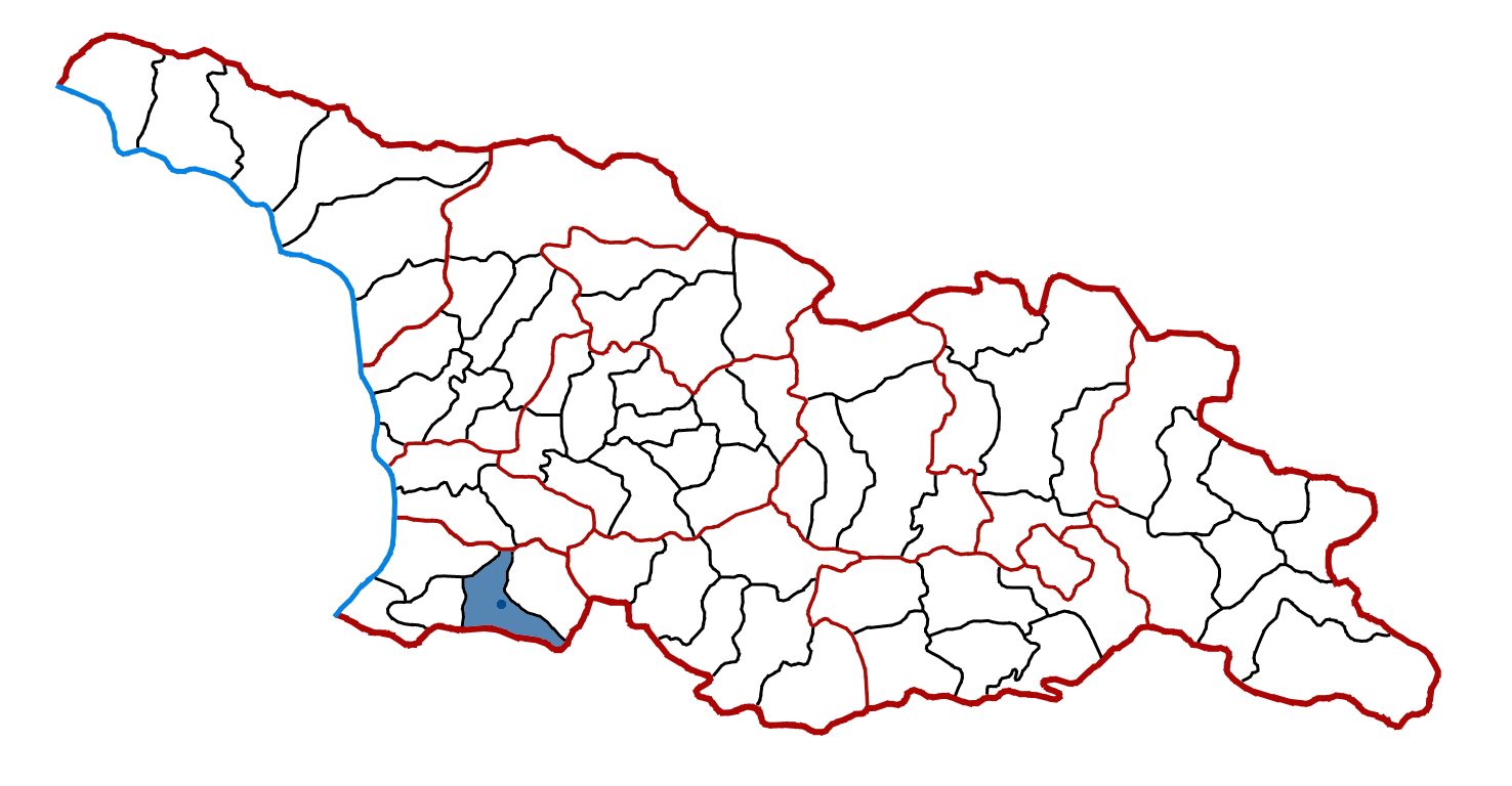 Location of Shuakhevi district in Ajaria/Georgia