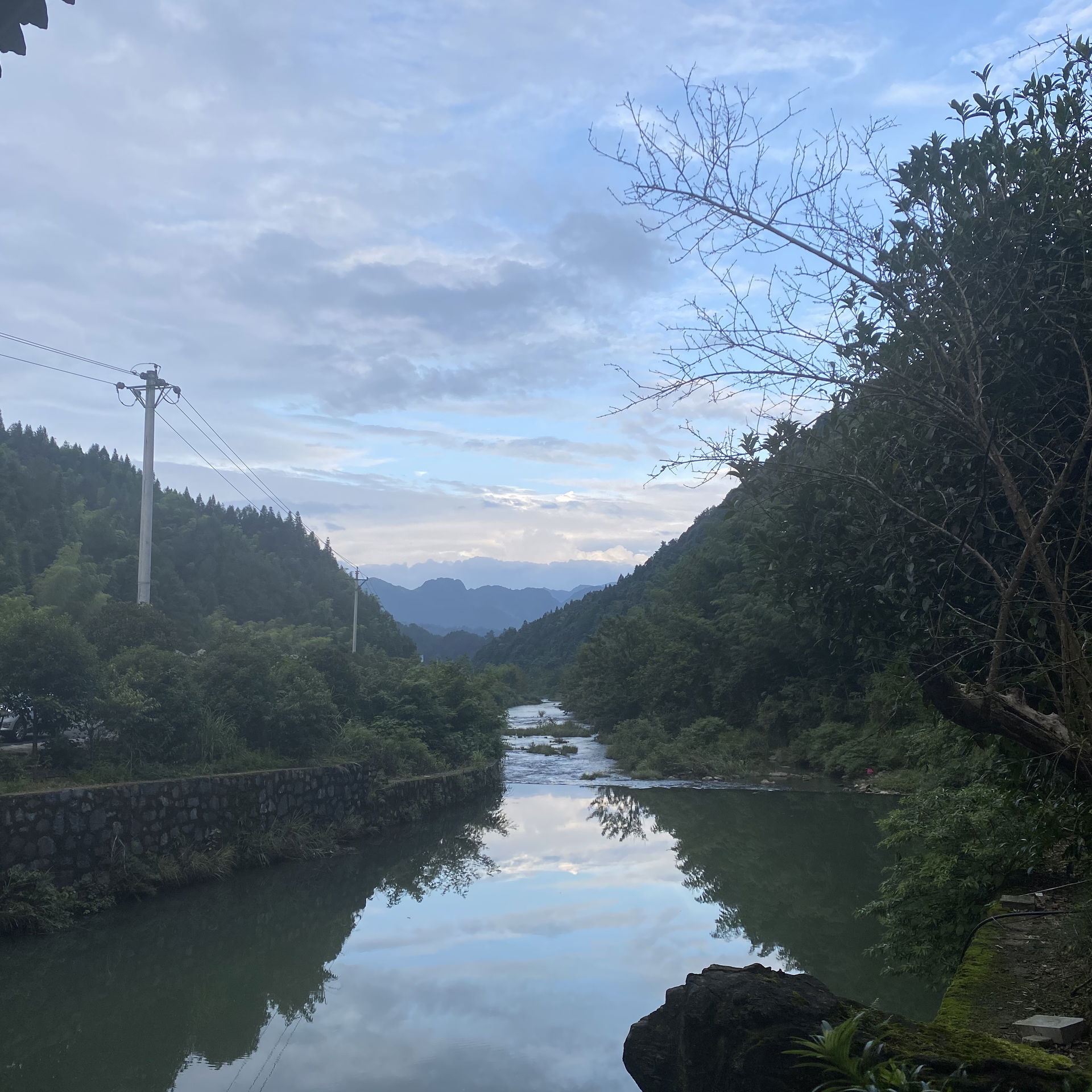 Sunset scenery in Tongren countryside, Guizhou.
