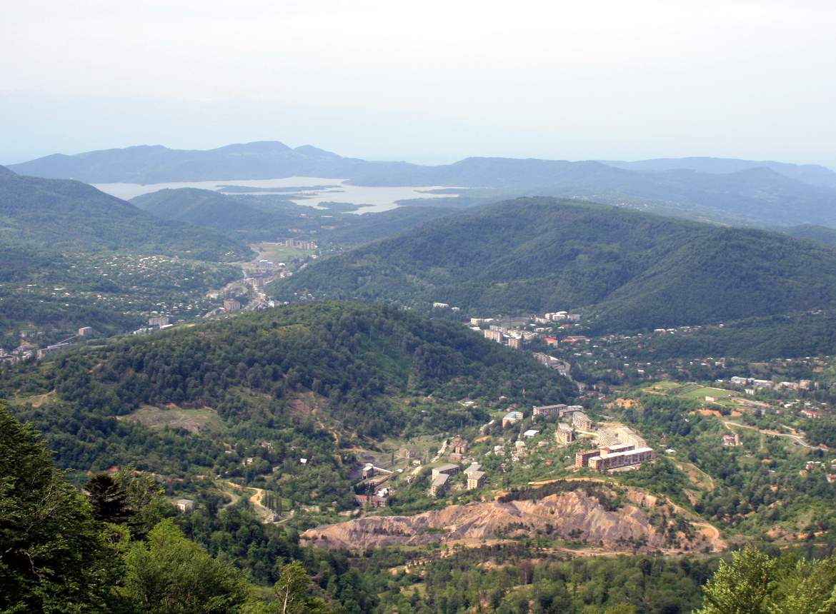 Tkibuli. View from north, from Tskhrajvari mountain