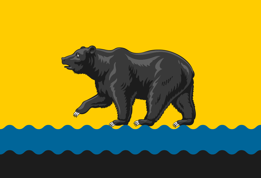Flag of Nefteyugansk, Khanty-Mansyisky AO, Russia