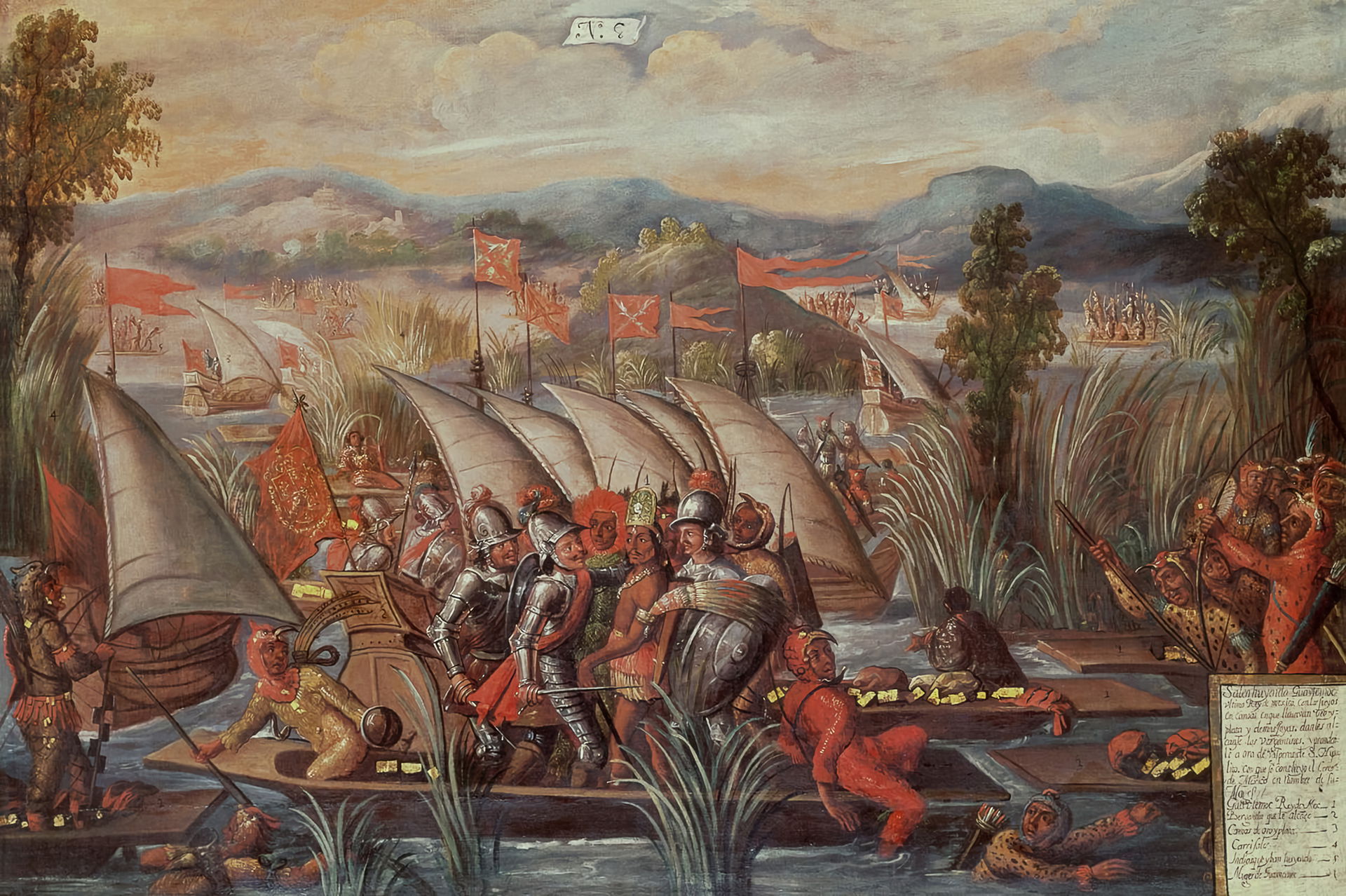 Title: The capture of Cuauhtémoc. After much of Tenochtitlàn ha…