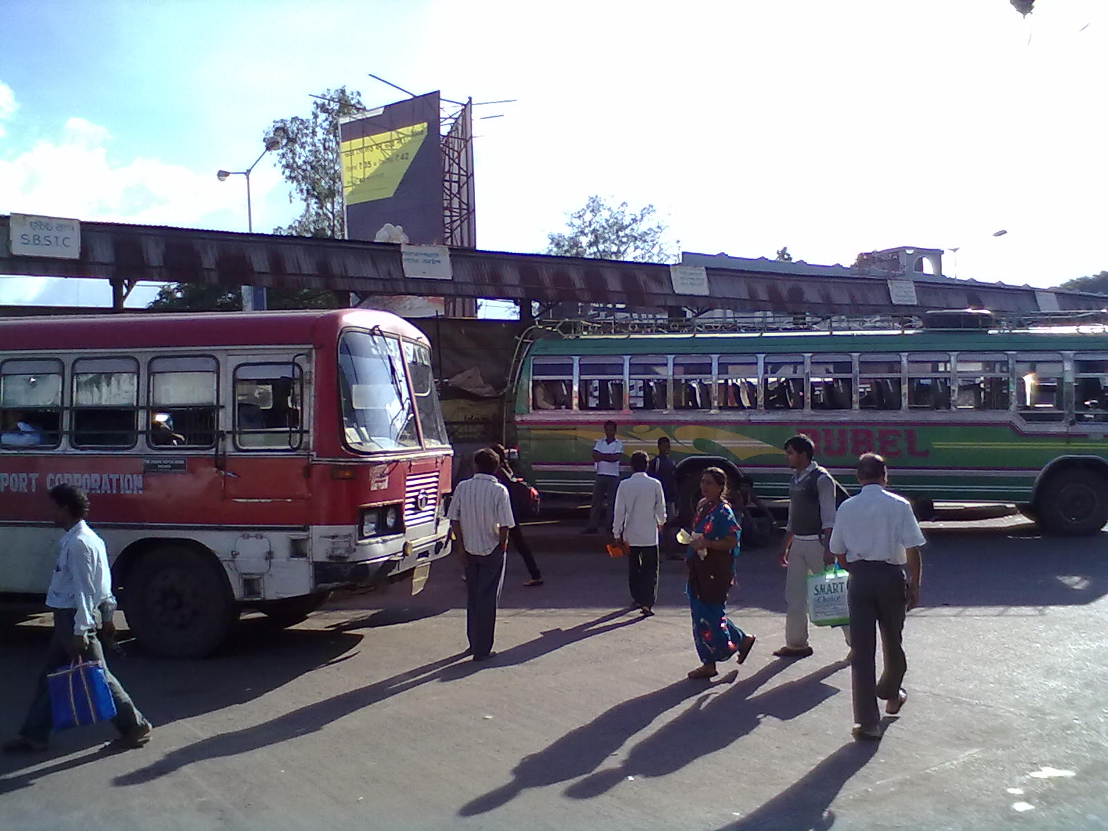 A S.B.S.T.C bus ready to leave Asansol bus stand for Kolkata