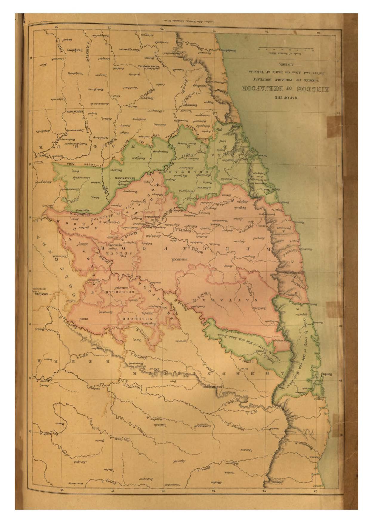 Map of Kingdom of Bijapur, 1565