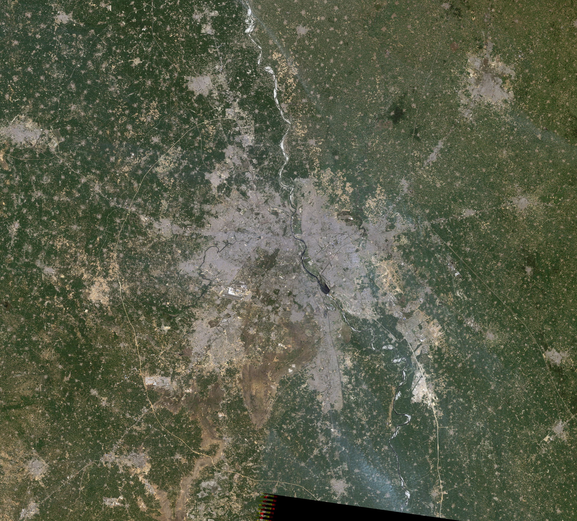 Delhi metropolitan region, satellite image, Landsat-5, 2011-03-…