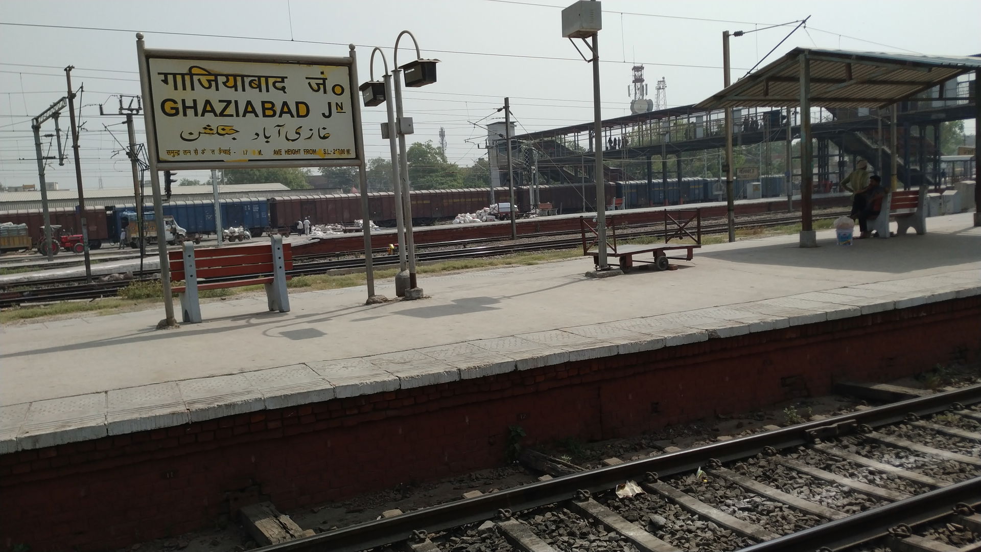 Ghaziabad Junction board on Platform 3-4. I took the shot from …