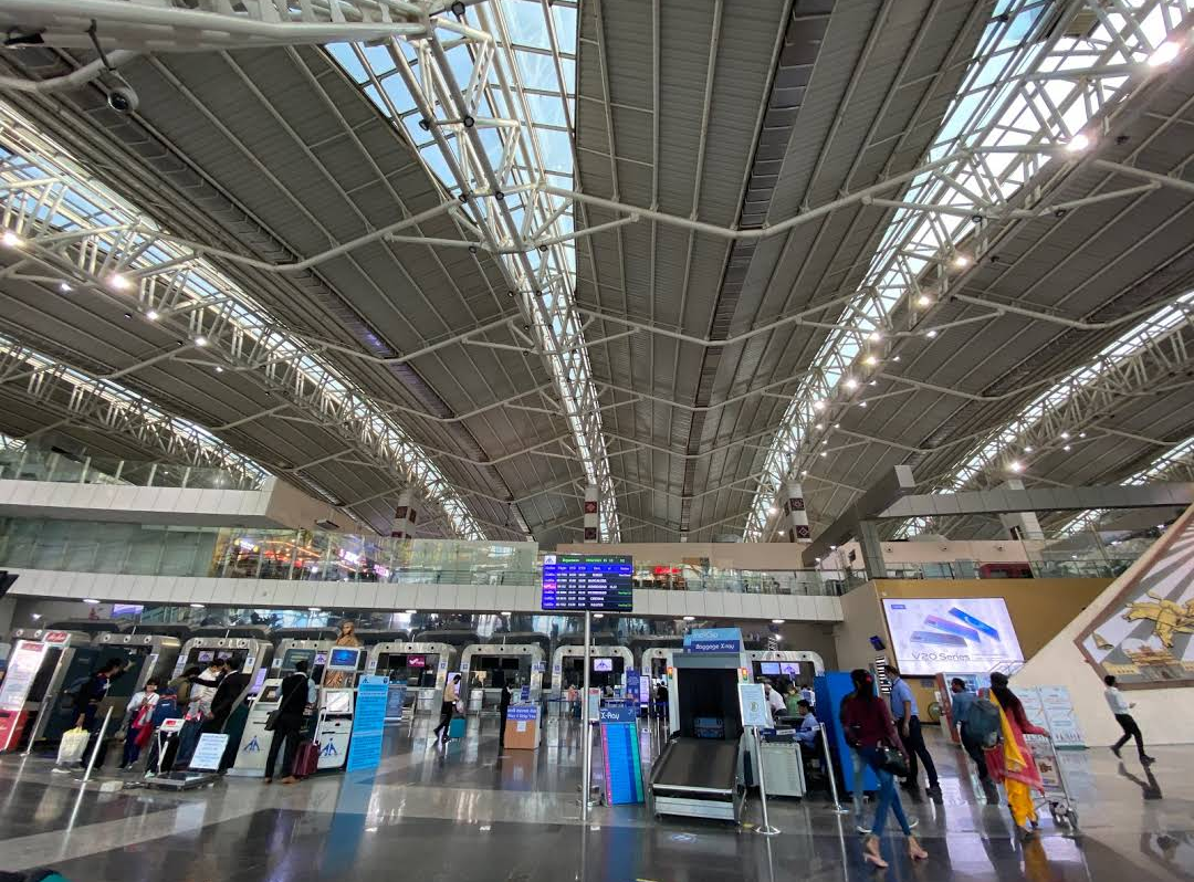 Interior of Indore Airport Terminal