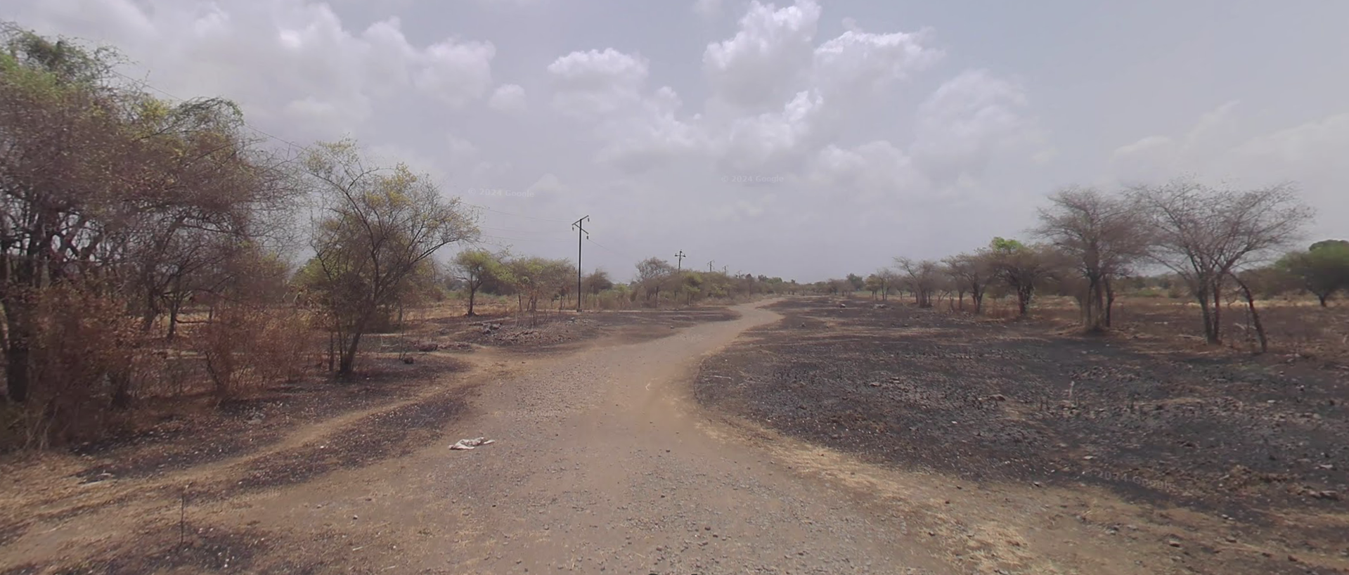 Remains of the abandoned NE-SW Runway of RAF Kalyan as seen in …