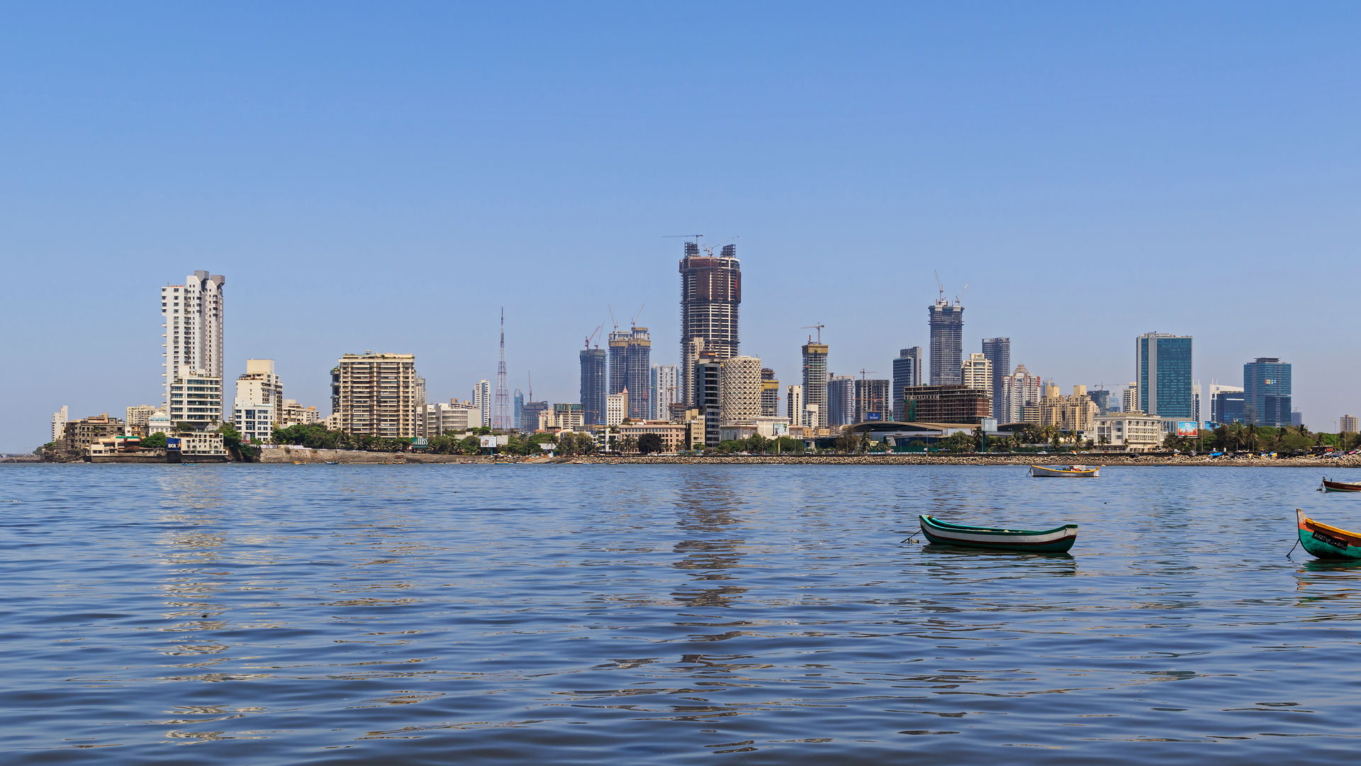 View towards Lotus Colony in Mumbai, India
