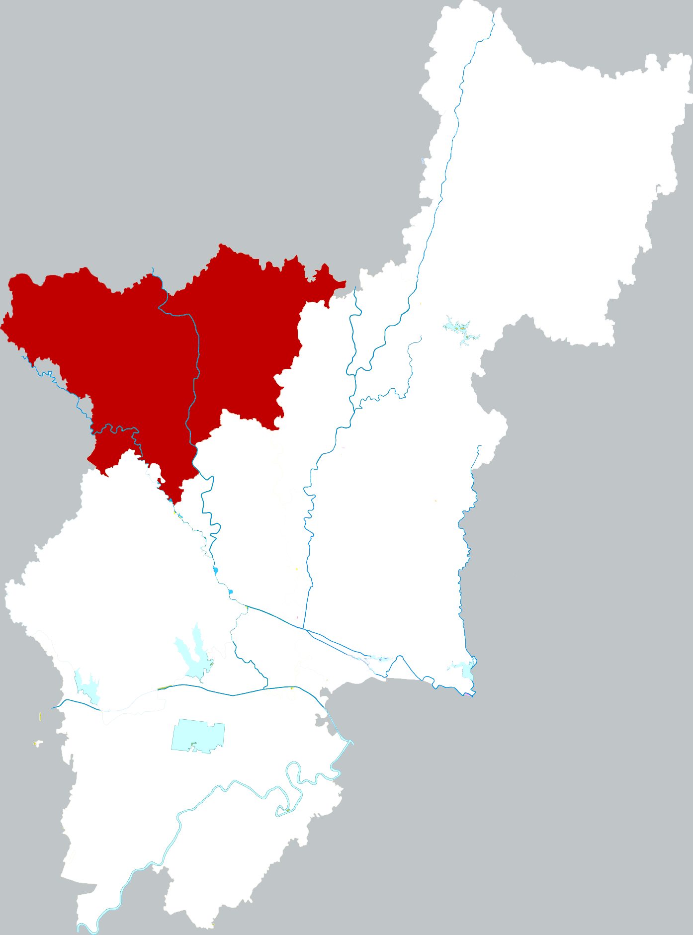 Location of Anlu county-level city in Xiaogan city, Hubei, China