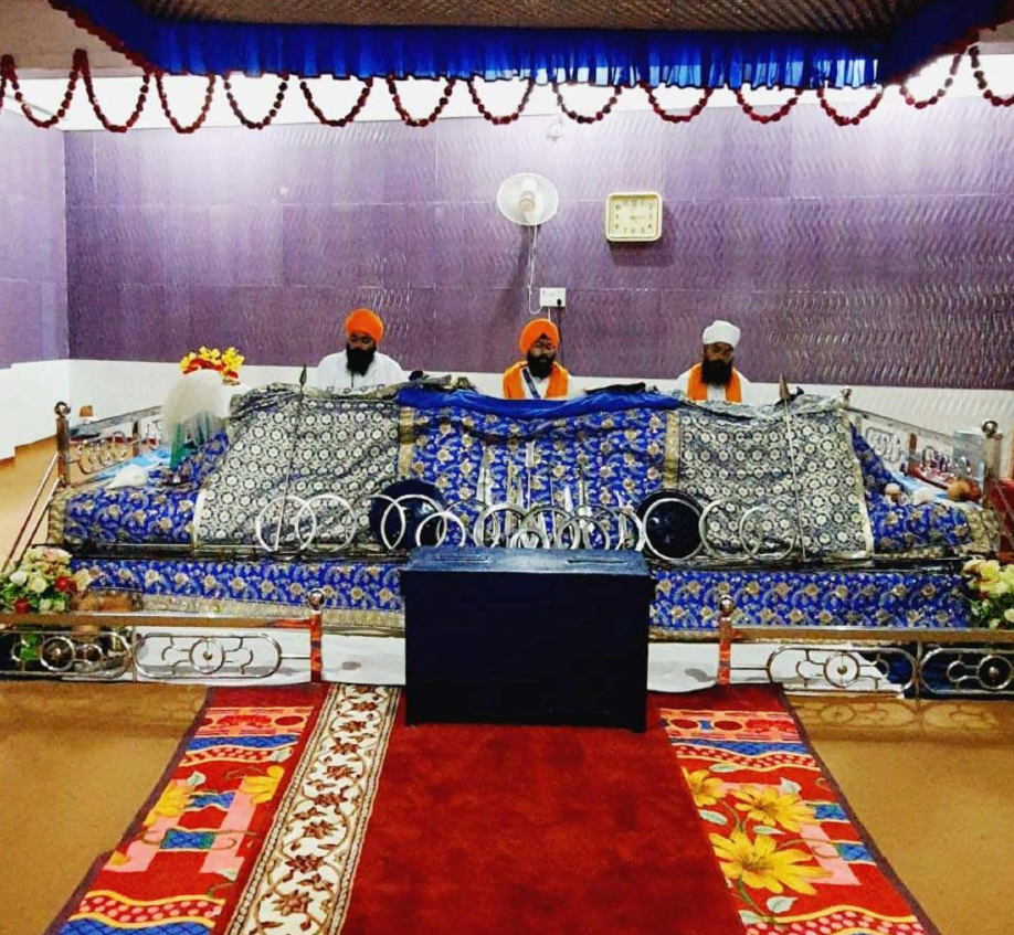 The 3 Sikh Granths (Ad - Dasam - Sarbloh) placed together being…