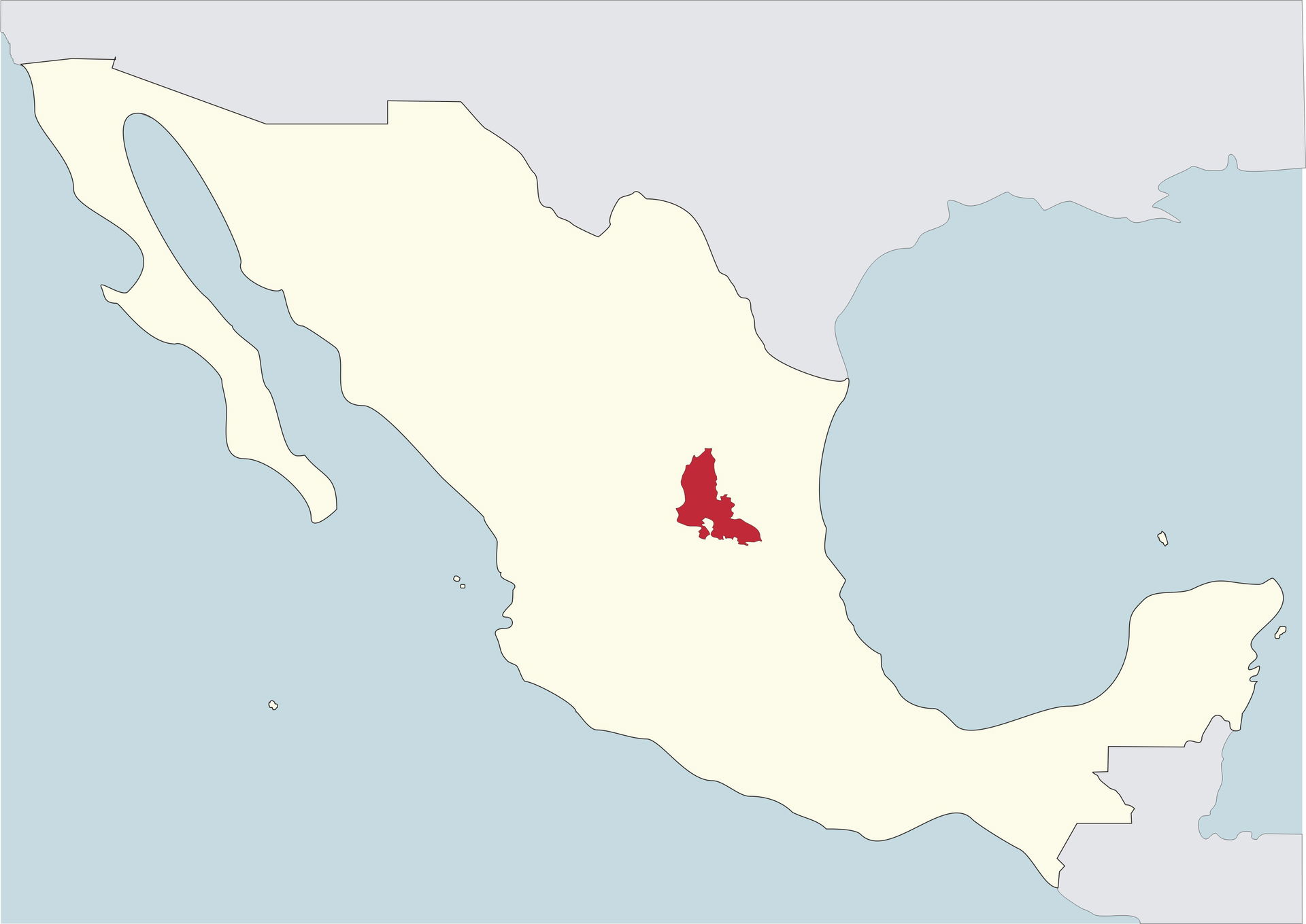 Map of the Roman Catholic Diocese of Matehuala in Mexico