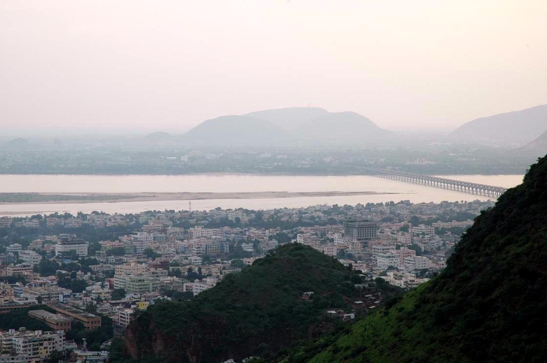 Vijayawada from top of Hill