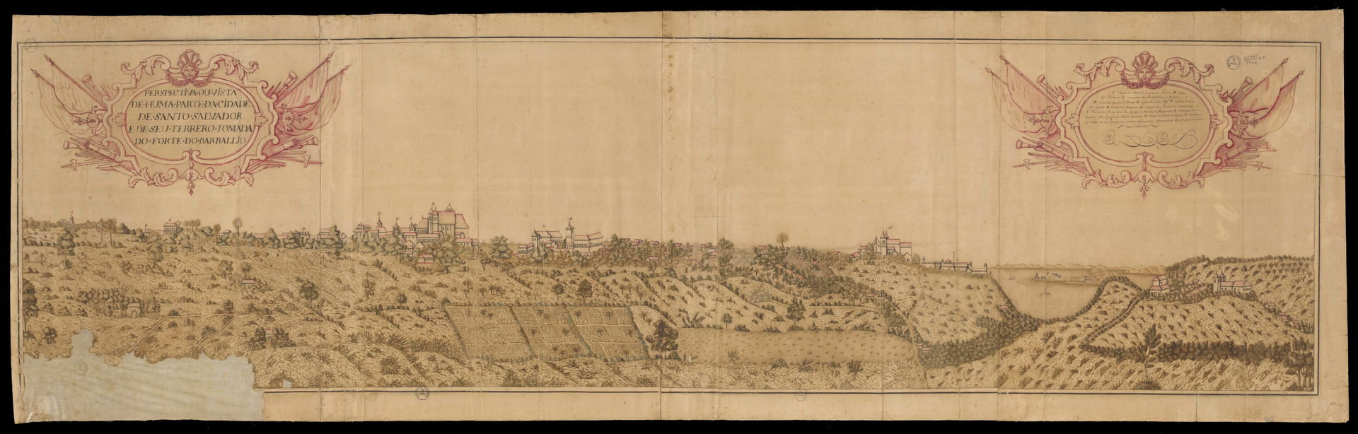 "View of a part of the city of Santo Salvador and its land as s…