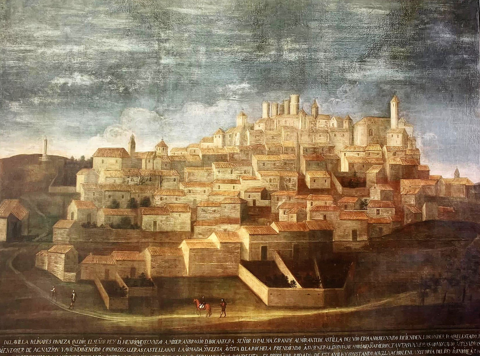 Reproducción de una pintura original de la ciudad de Linares en…
