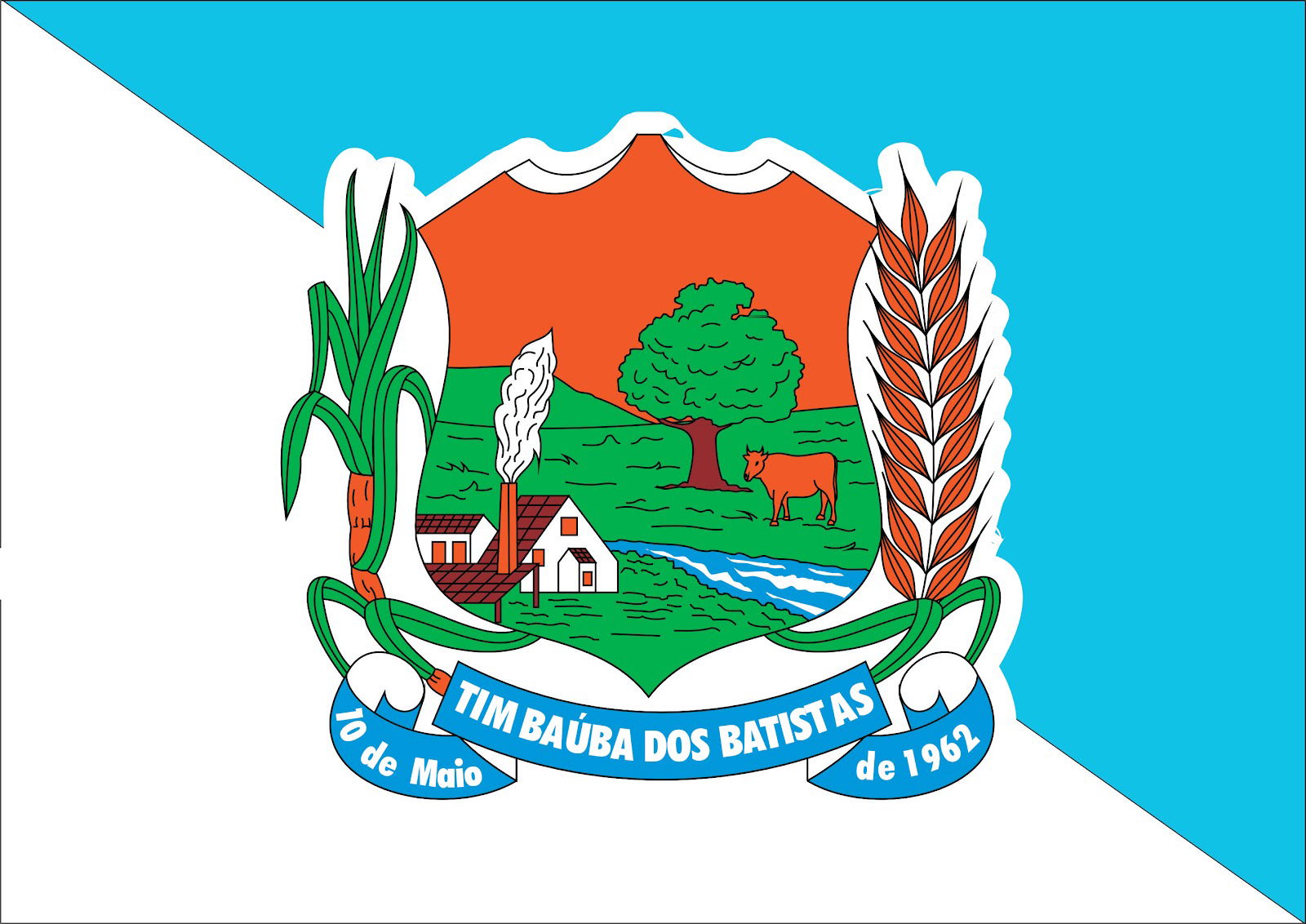 Flag from Timbaúba dos Batistas/RN, Brazil.