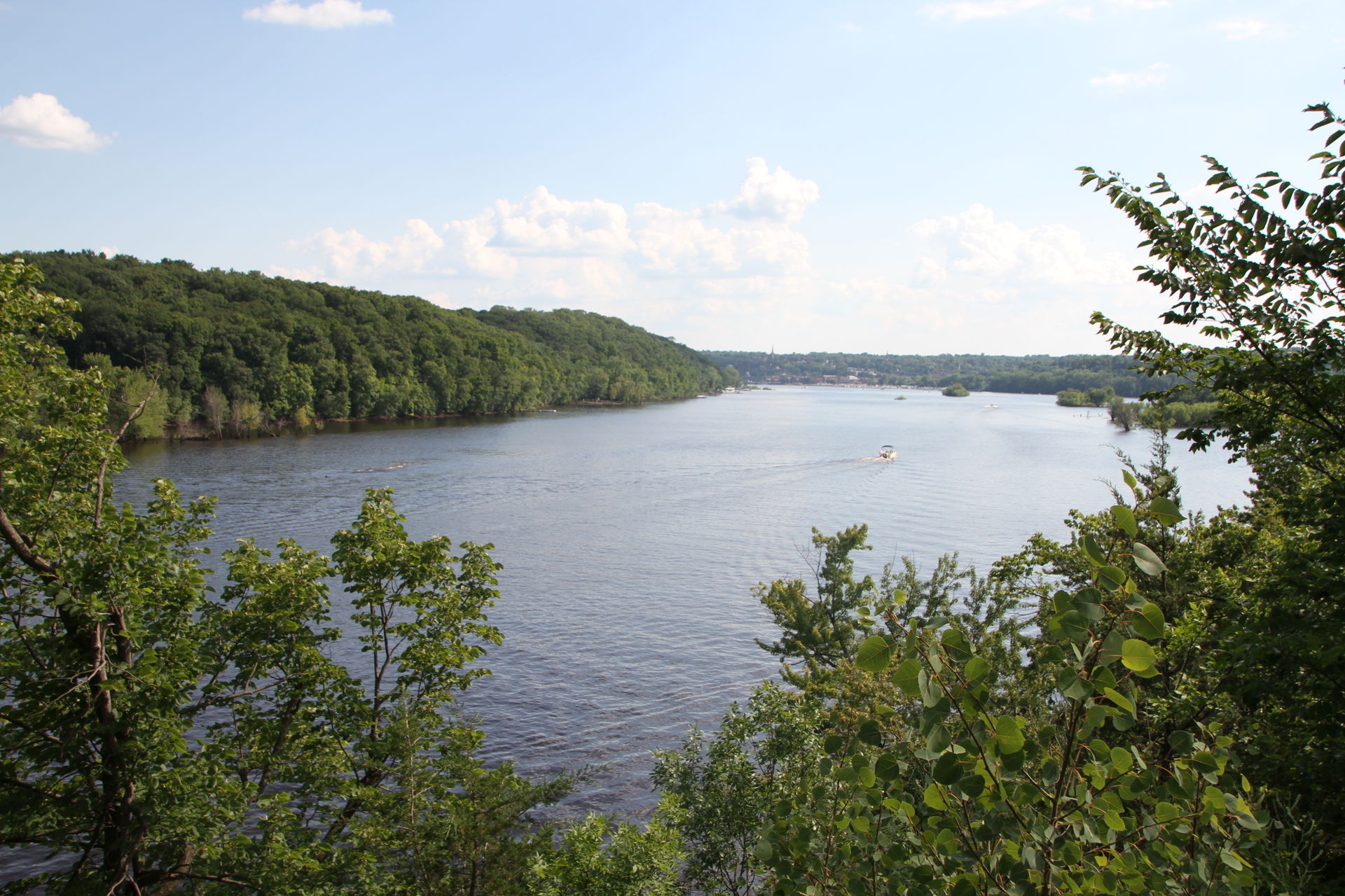 View towards Stillwater on the Mississippi River, eastern Minne…