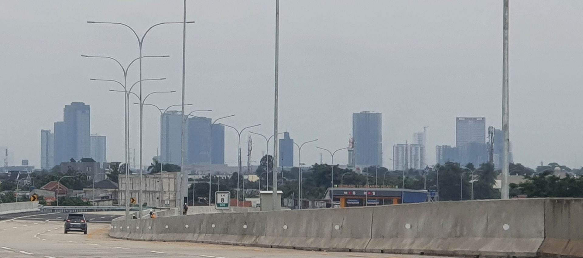 CBD Alam Sutera skyline taken from Cengkareng-Kunciran Toll Road
