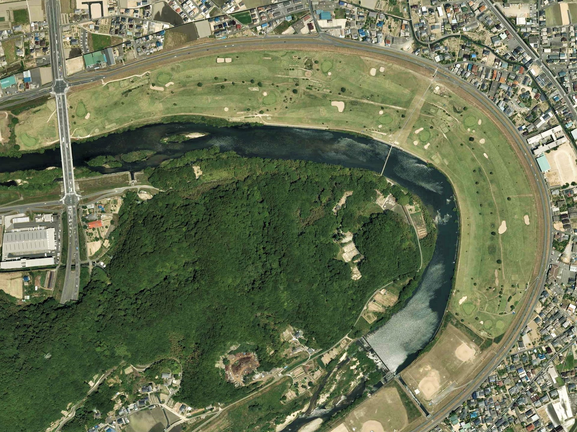 Fukuyama Golf Club, Fukuyama Hiroshima Aerial photograph.2013