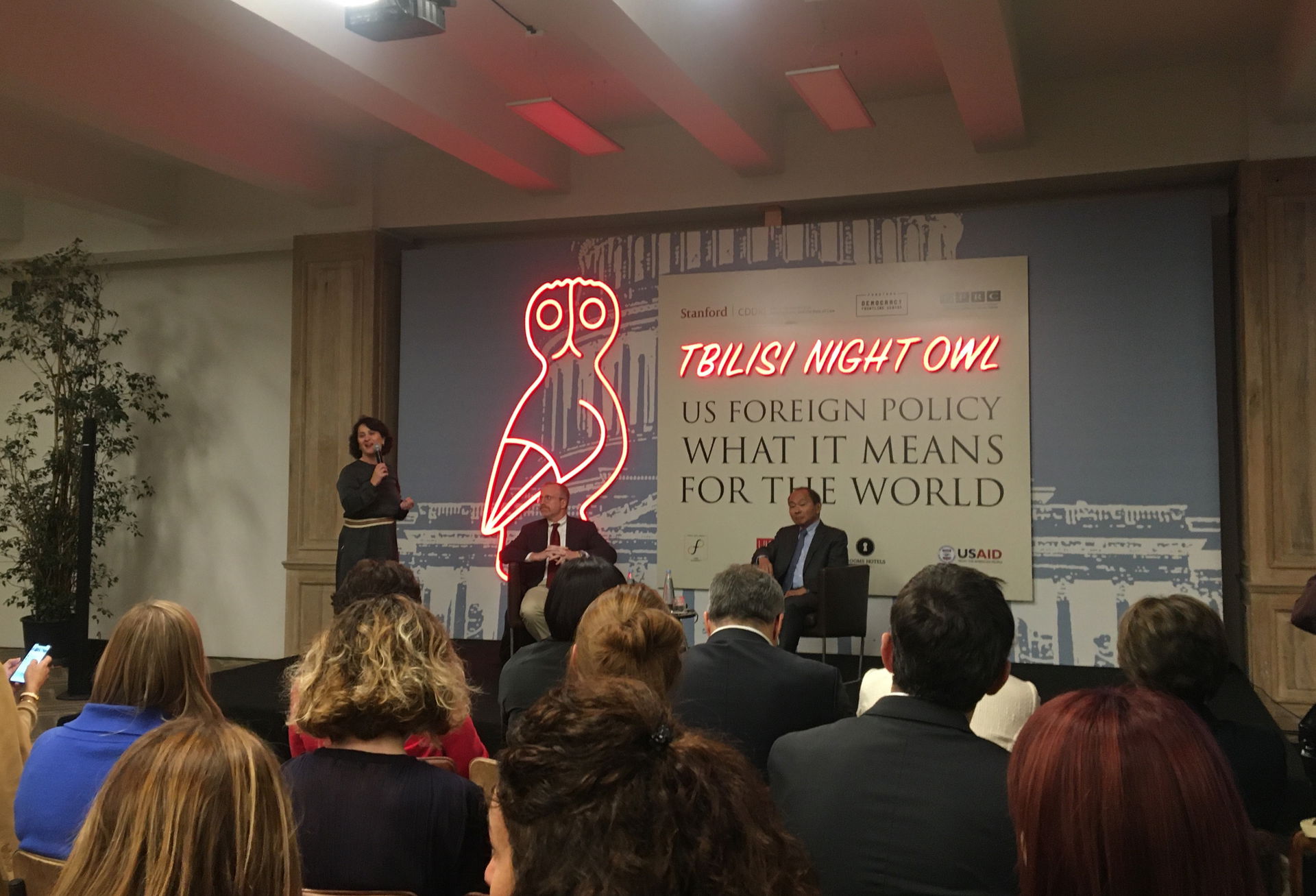 Francis Fukuyama participating in a night owl session in Tbilis…